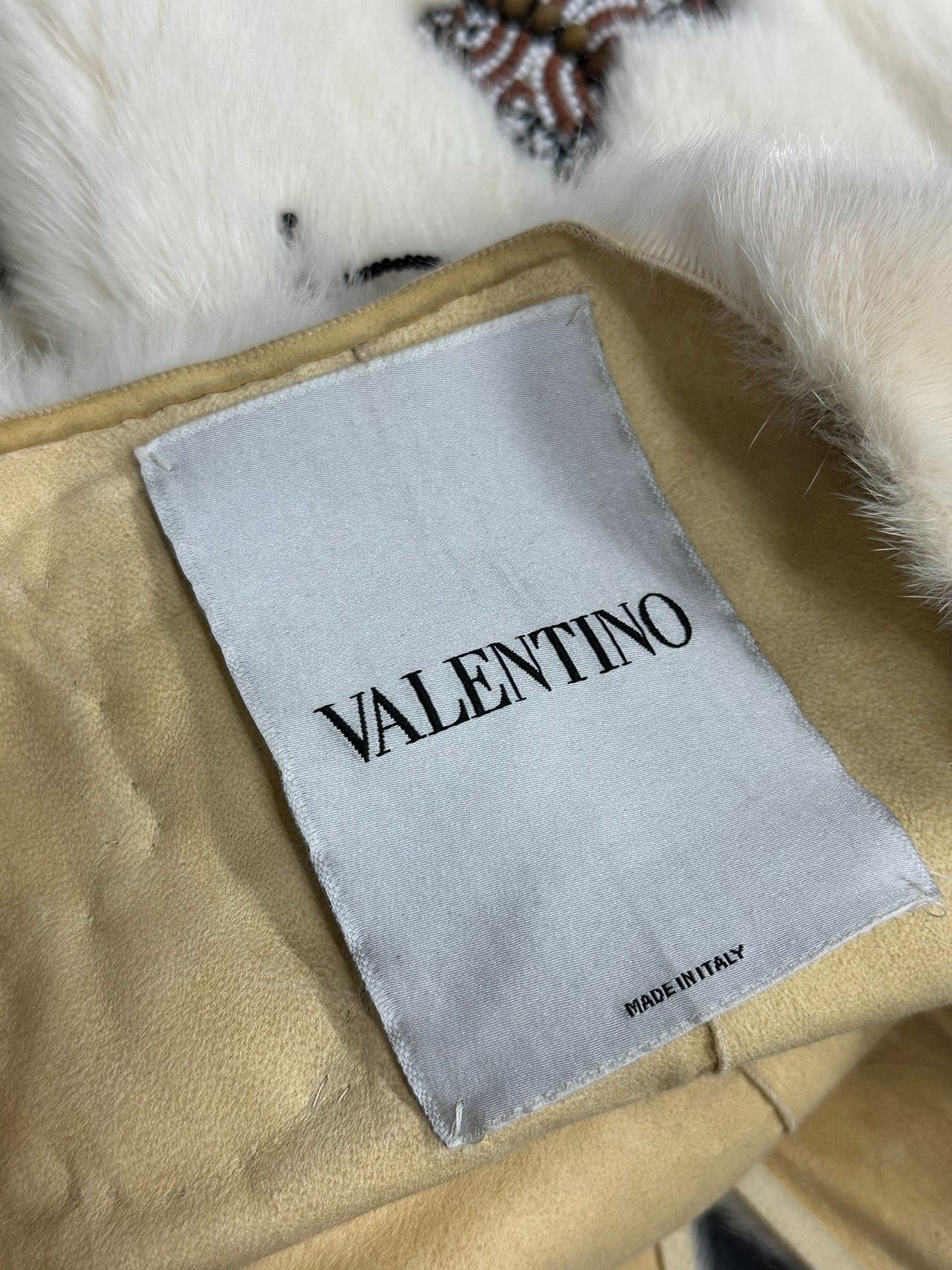 Valentino Valentino White Mink Fur Coat Beaded Size M / US 6-8 / IT 42-44 - 4 Thumbnail