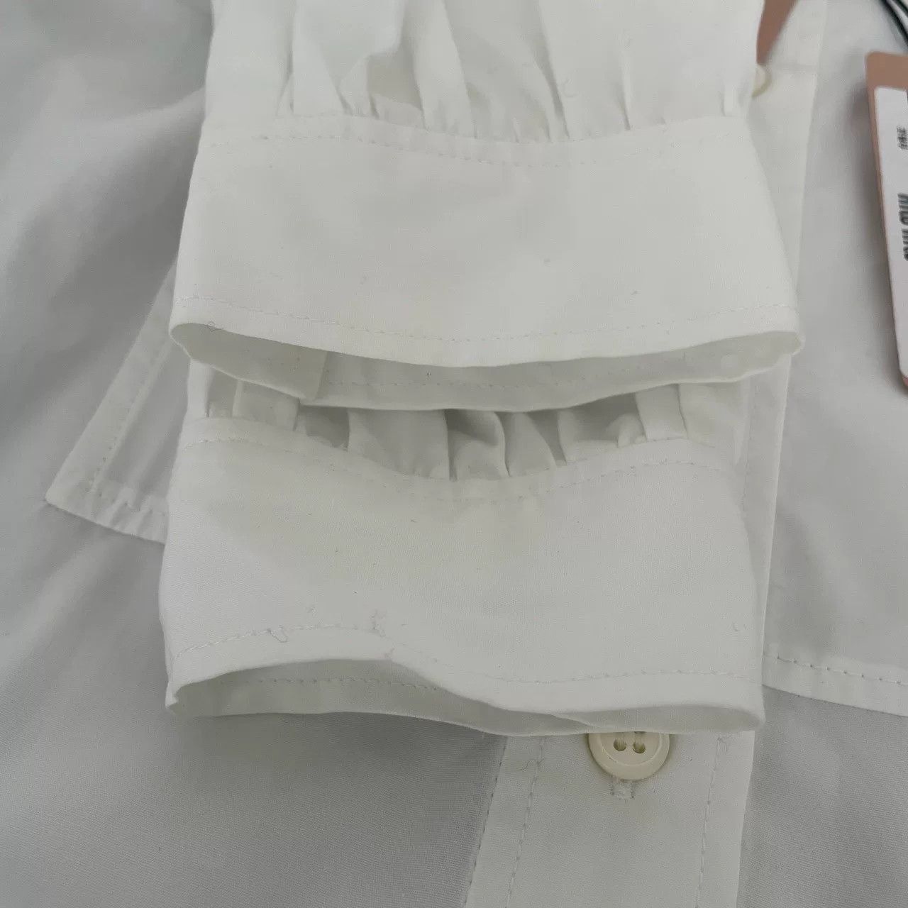 Miu Miu Miu Miu Bow Collar White Shirt Size XS / US 0-2 / IT 36-38 - 4 Thumbnail