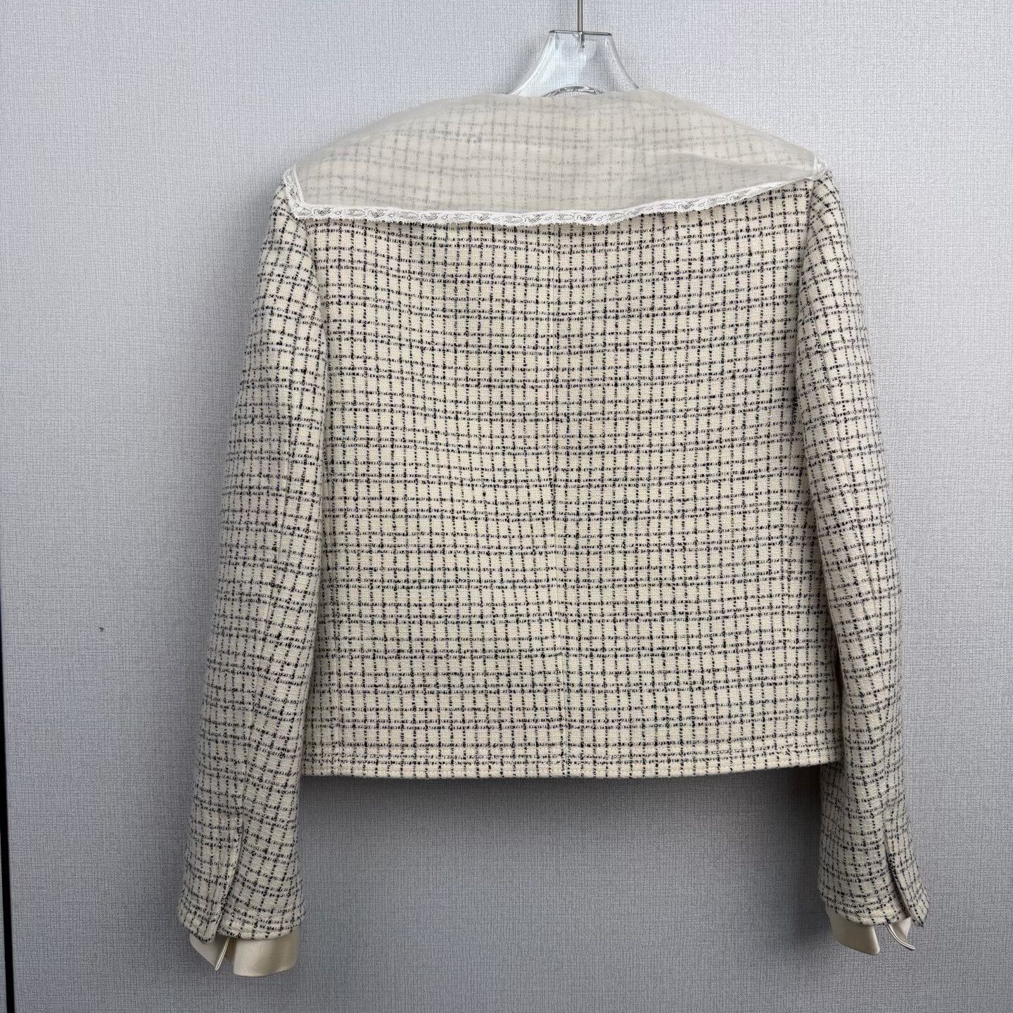 Miu Miu Miumiu Checkered Bow Collar Coat Size S / US 4 / IT 40 - 6 Thumbnail