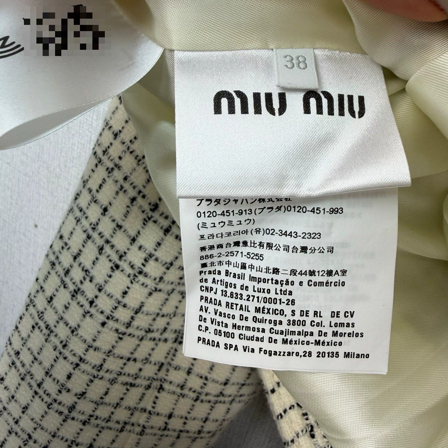 Miu Miu Miumiu Checkered Bow Collar Coat Size S / US 4 / IT 40 - 4 Thumbnail