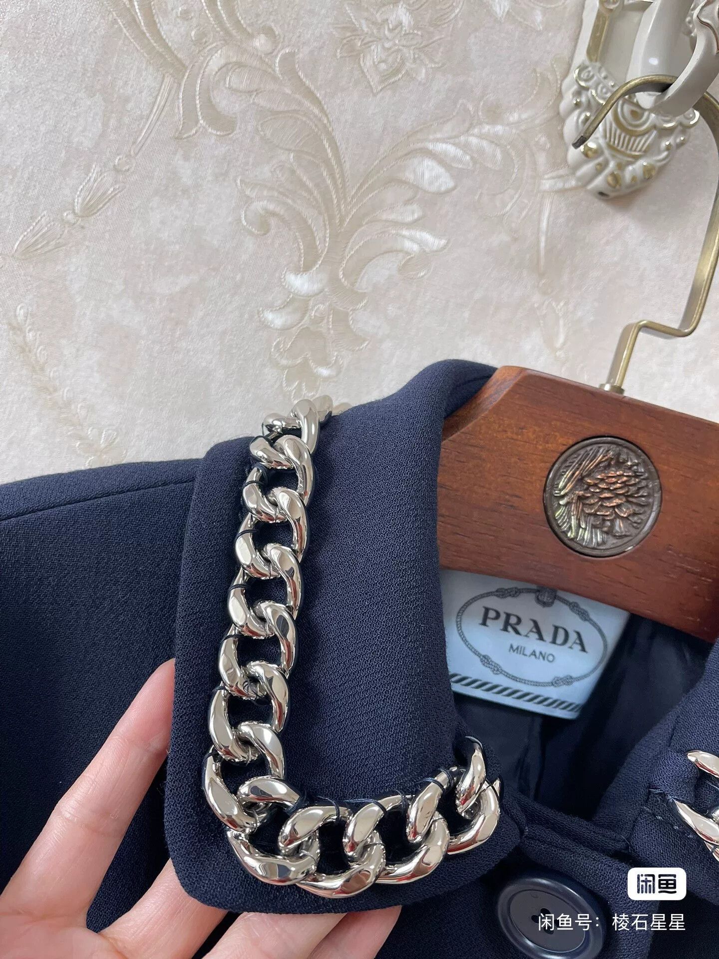 Prada Prada Chain-Trimmed Runway Coat Size S / US 4 / IT 40 - 6 Thumbnail