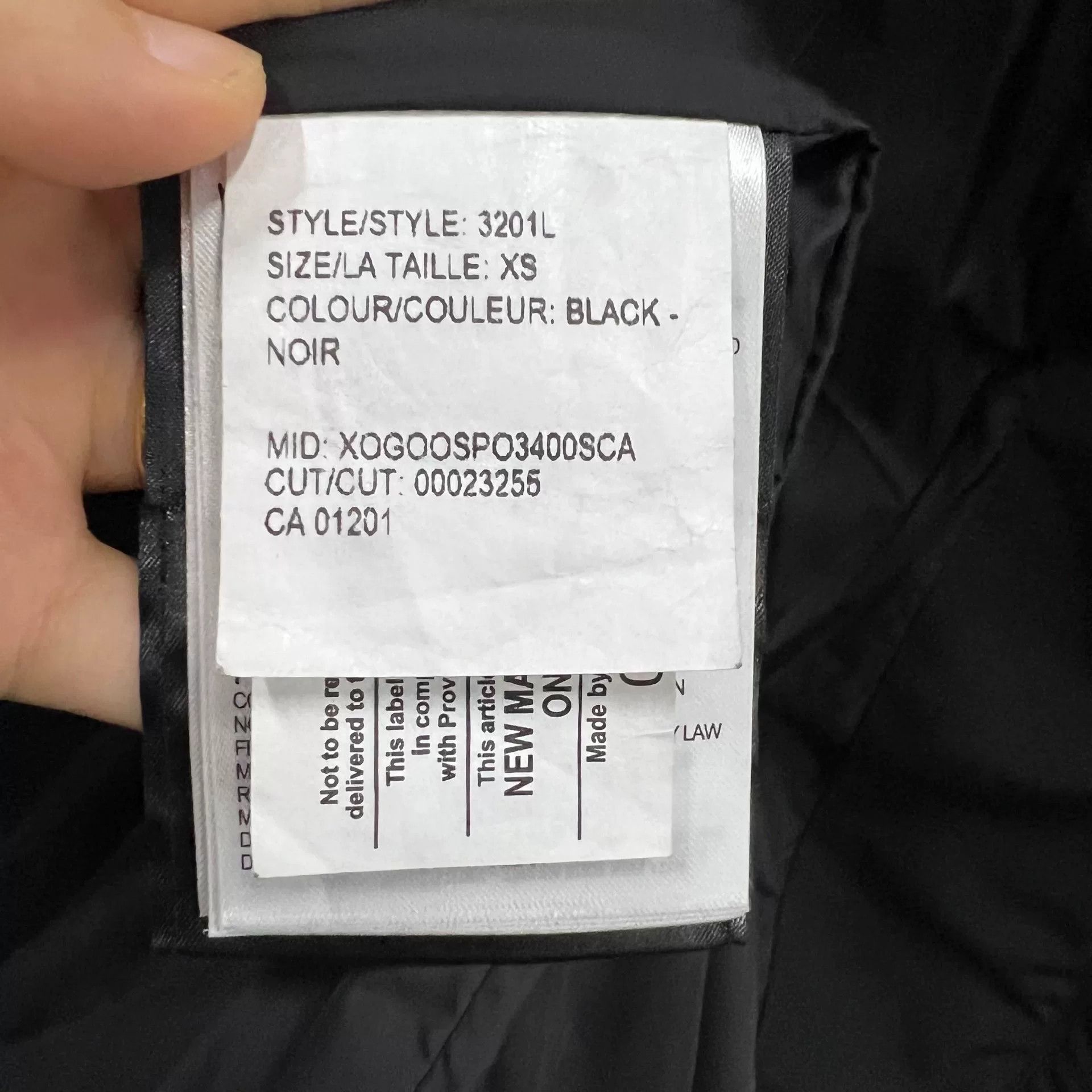 Canada Goose Canada Goose Black Quilted Hooded Down Jacket Size XS / US 0-2 / IT 36-38 - 3 Thumbnail