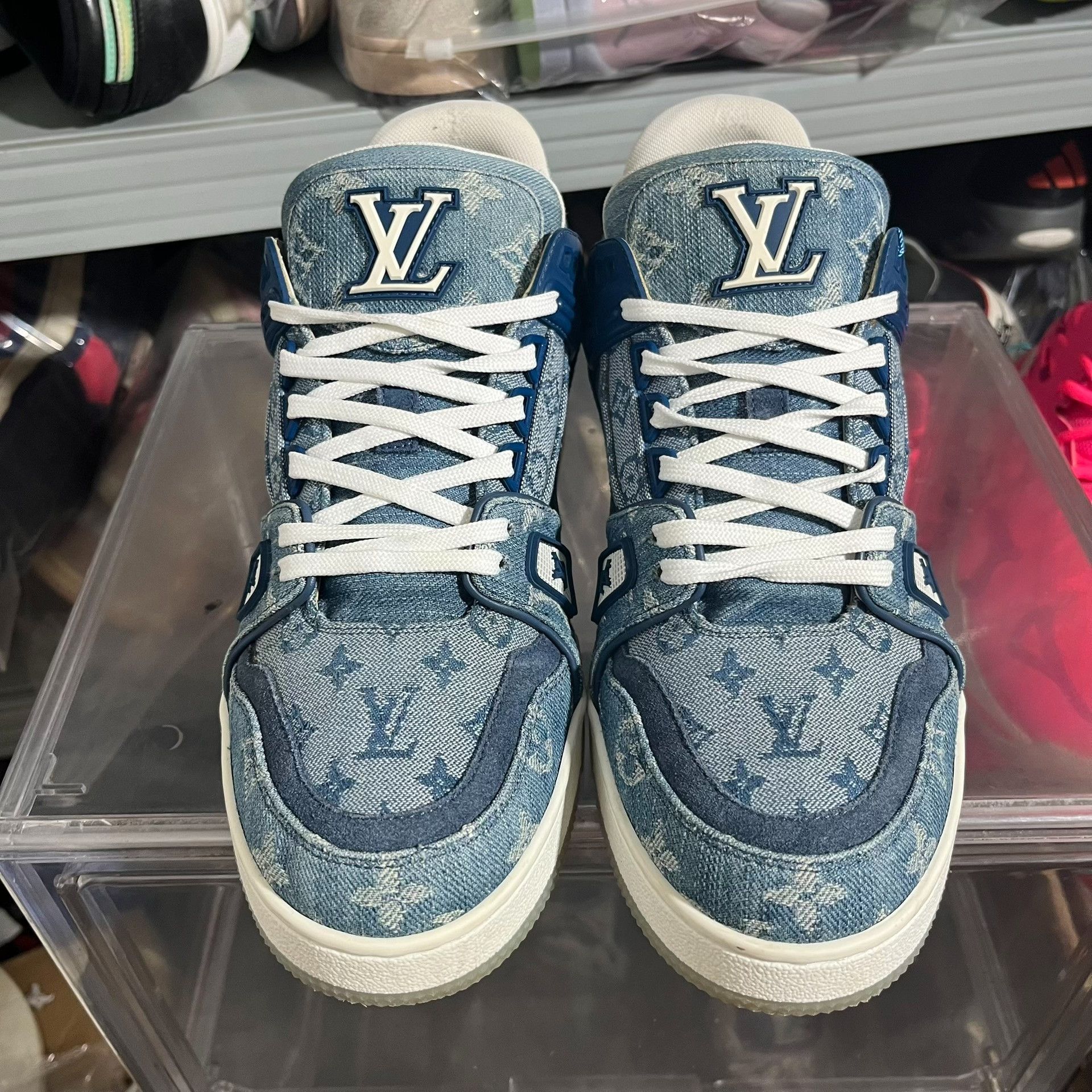 Louis Vuitton Louis Vuitton Trainer Blue Denim Low-Top Size US 8.5 / EU 41-42 - 2 Thumbnail