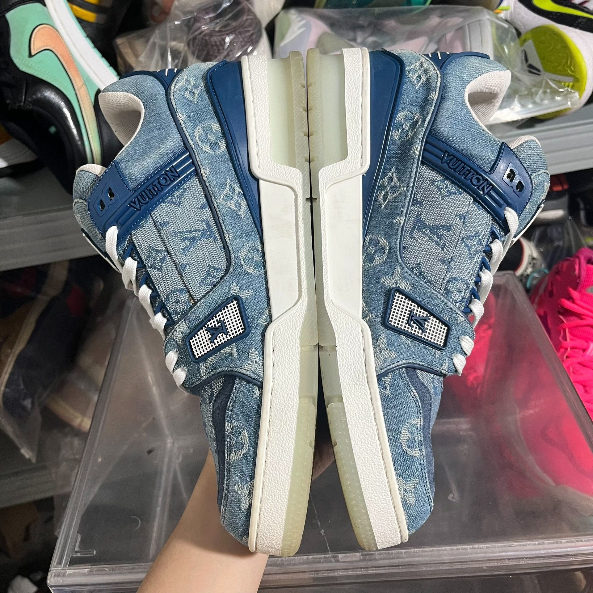 Louis Vuitton Louis Vuitton Trainer Blue Denim Low-Top Size US 8.5 / EU 41-42 - 4 Thumbnail