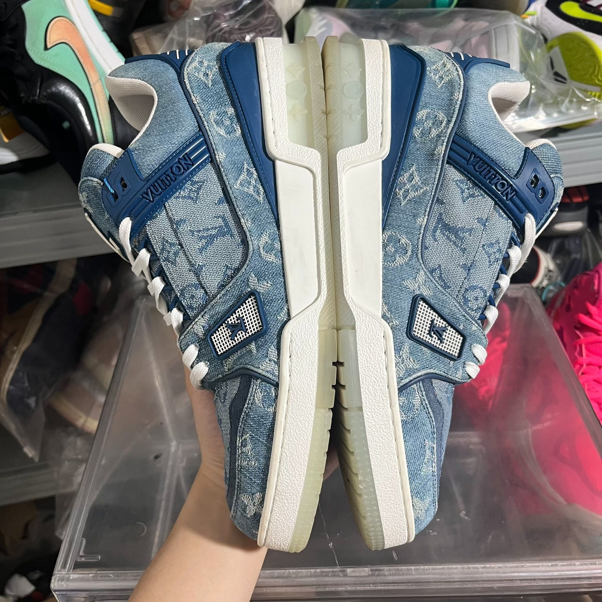 Louis Vuitton Louis Vuitton Trainer Blue Denim Low-Top Size US 8.5 / EU 41-42 - 5 Thumbnail