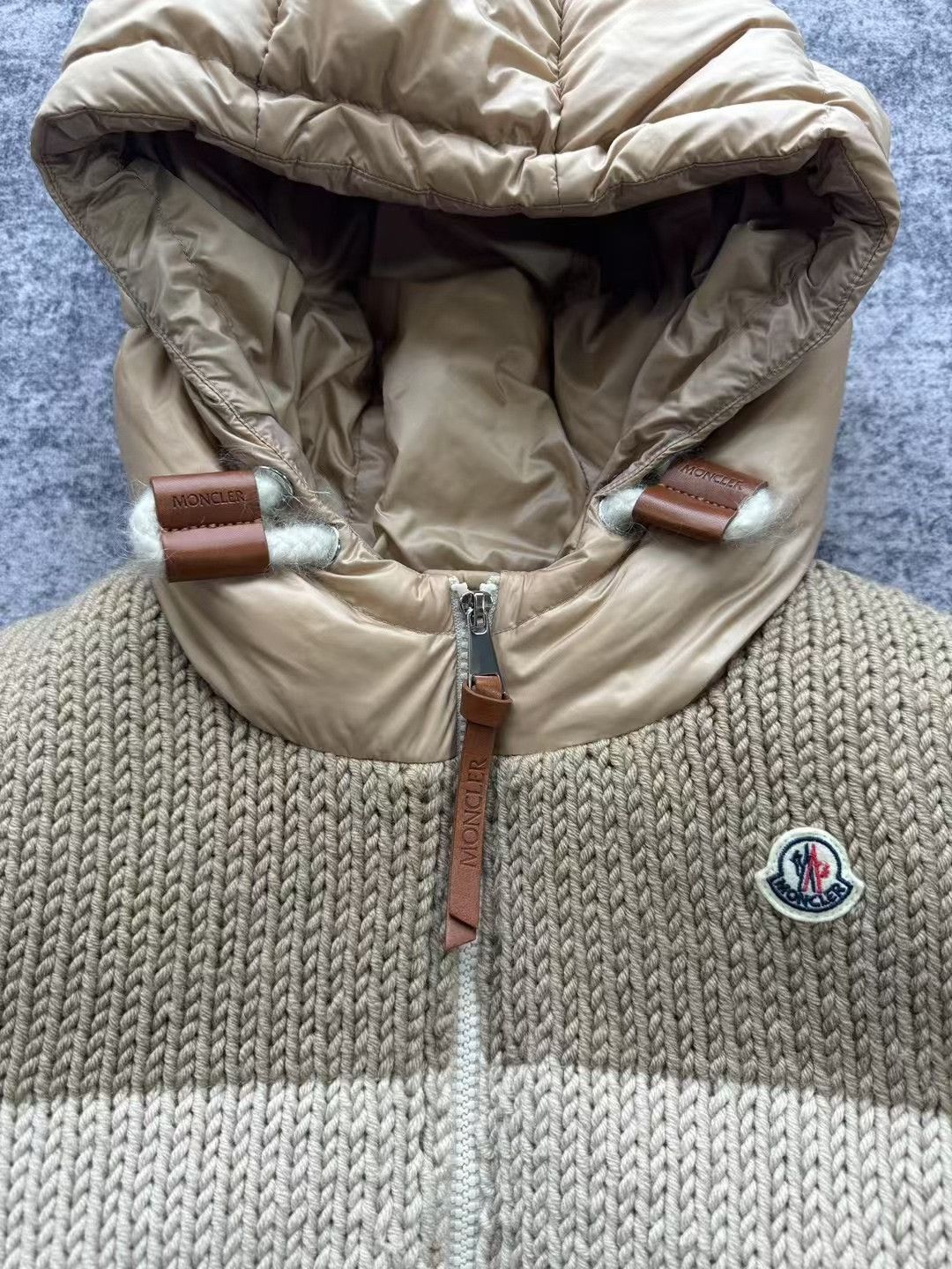 Moncler Moncler Khaki Knitted Wool Down Vest Size US S / EU 44-46 / 1 - 4 Thumbnail