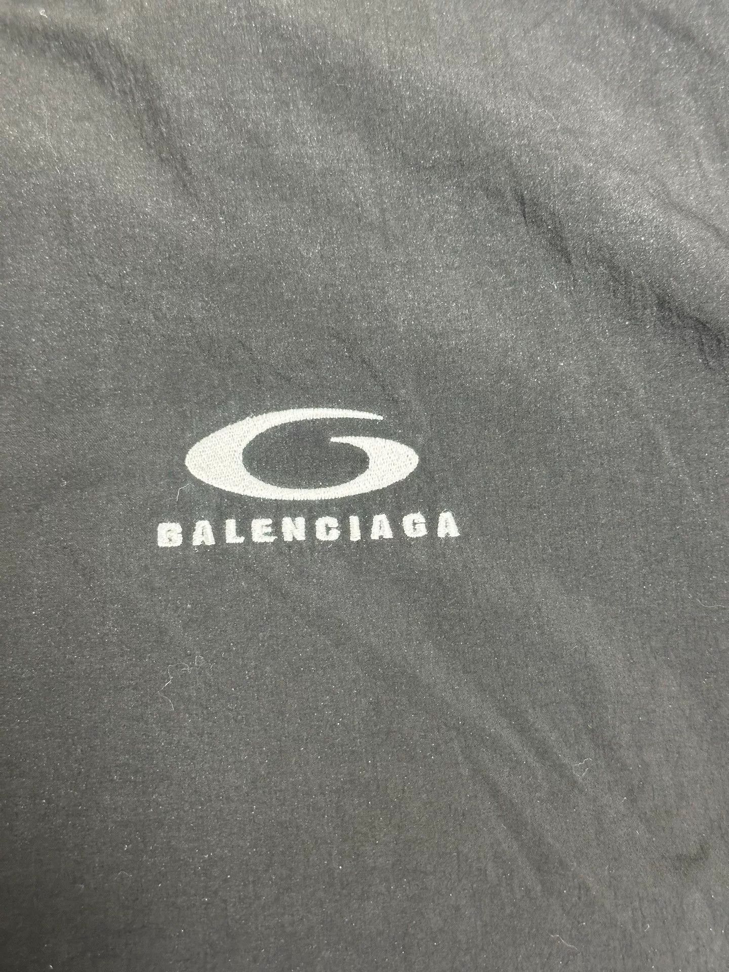 Balenciaga Balenciaga Black Nylon Drawstring Hooded Jacket Size US XS / EU 42 / 0 - 3 Thumbnail