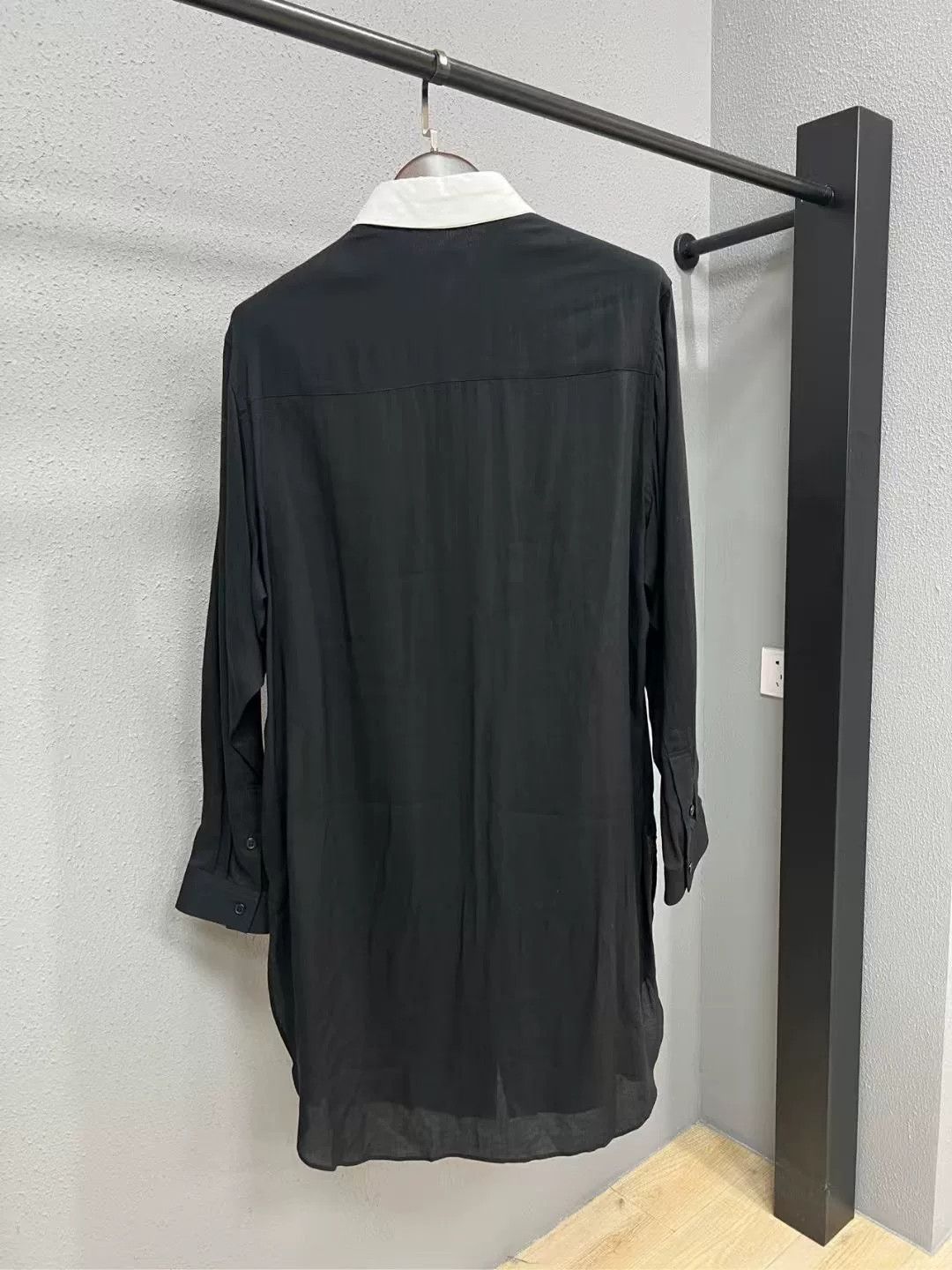 Yohji Yamamoto Yohji Yamamoto Black White Collar Shirt Size M / US 6-8 / IT 42-44 - 2 Thumbnail