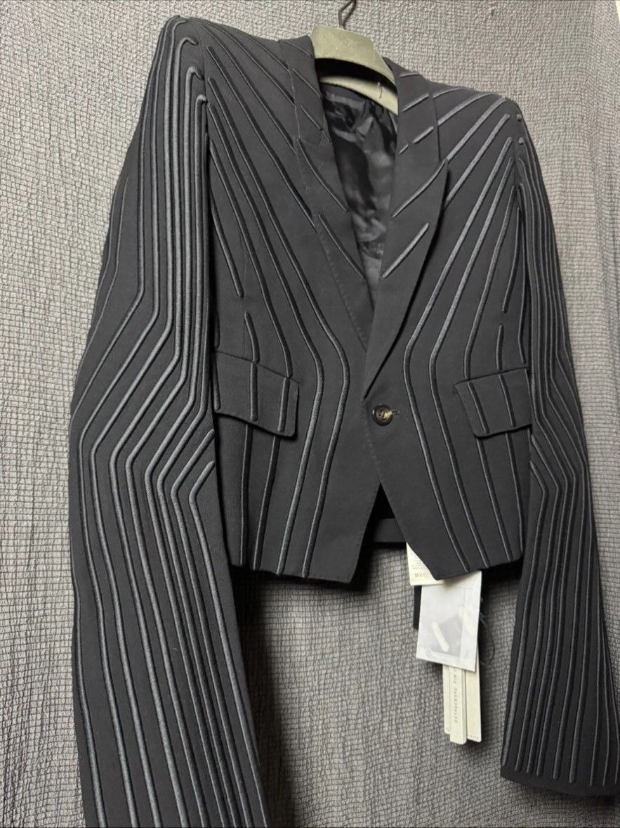 Rick Owens Rick Owens Padded Shoulder Short Blazer Size S / US 4 / IT 40 - 3 Thumbnail