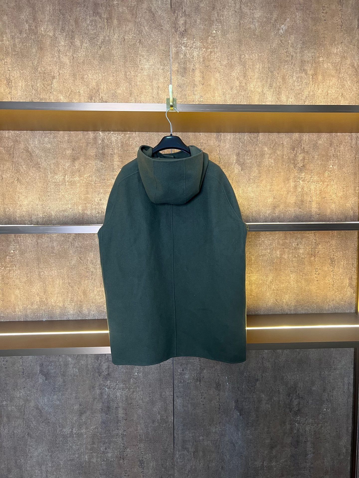 Dior Dior Dark Green Cashmere Hooded Coat Size XXS / US 00 / IT 34 - 2 Thumbnail