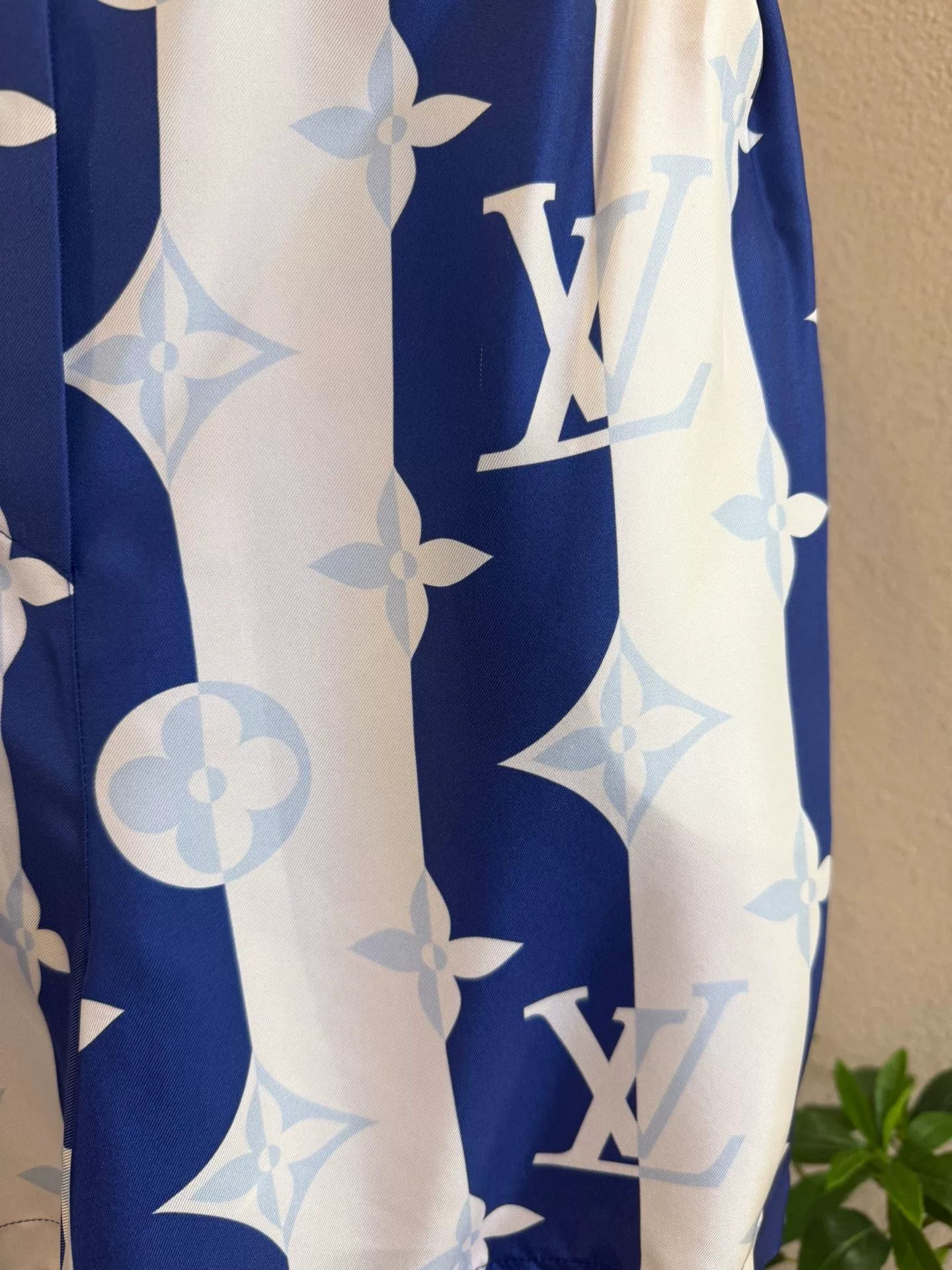 Louis Vuitton Louis Vuitton Blue White Monogram Silk Shorts Size US 38 / EU 54 - 3 Thumbnail