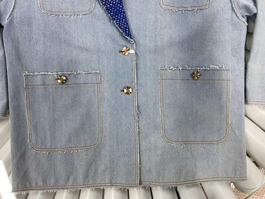 Chanel Chanel 20P Oversized Denim Jacket Size US XXS / EU 40 - 4 Thumbnail