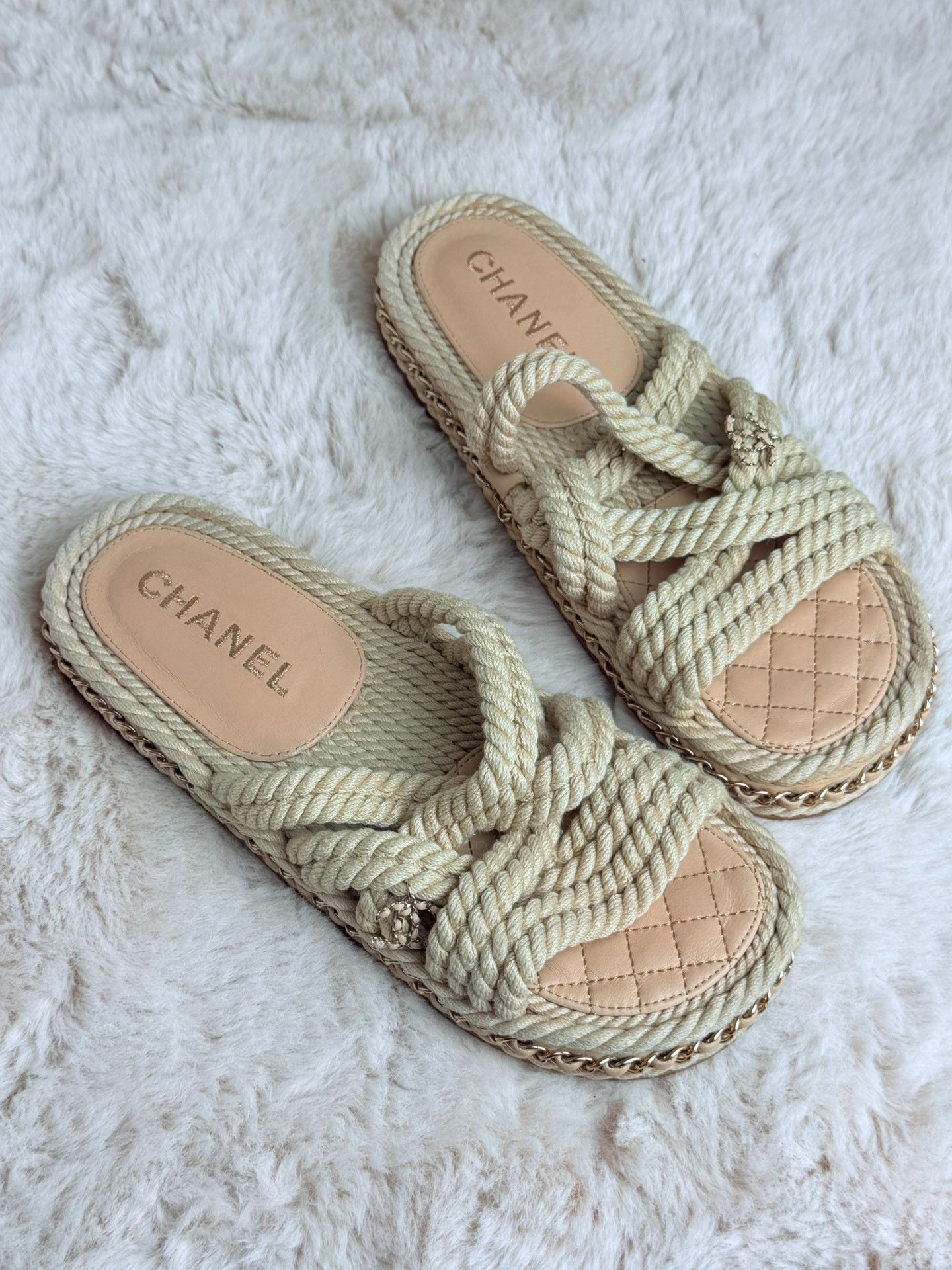Chanel Chanel Knit Sandals us_9 Women Size US 9 / IT 39 - 3 Thumbnail