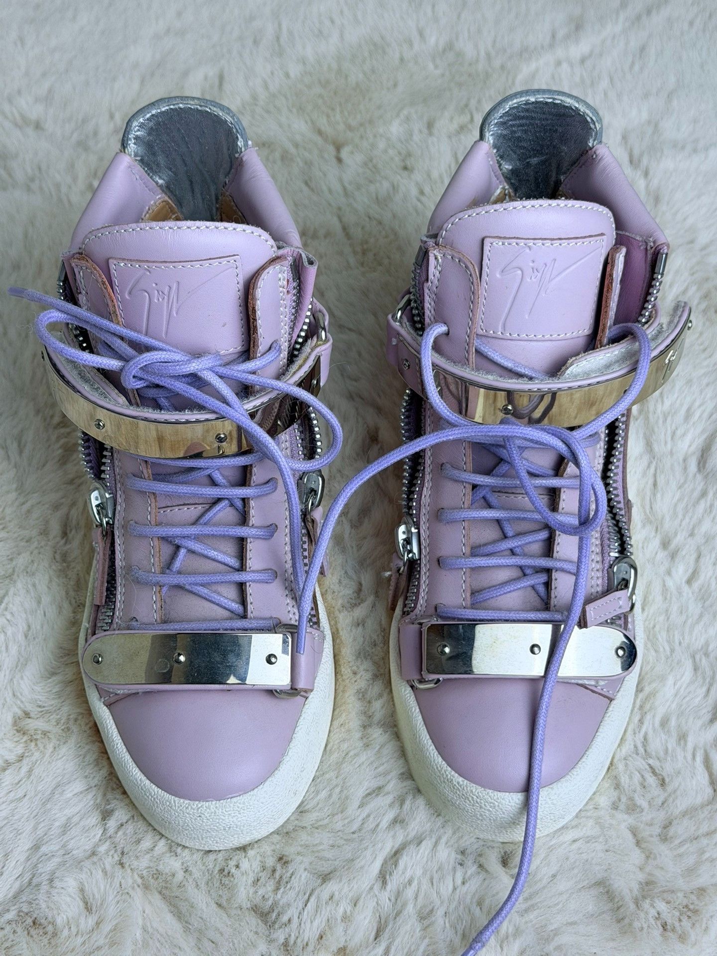 Giuseppe Zanotti Giuseppe Zanotti Purple Hitop Sneakers us_5 Women Size US 5 / IT 35 - 3 Thumbnail