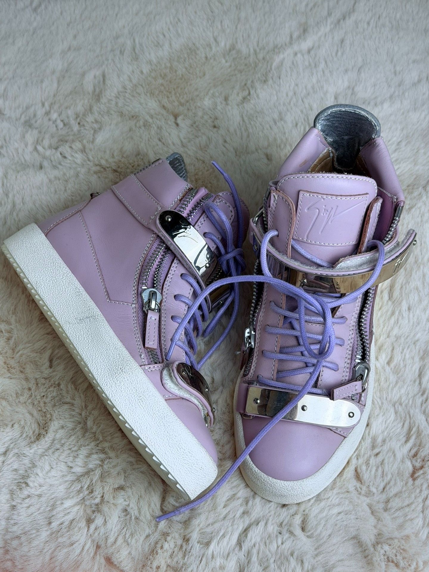Giuseppe Zanotti Giuseppe Zanotti Purple Hitop Sneakers us_5 Women Size US 5 / IT 35 - 2 Thumbnail
