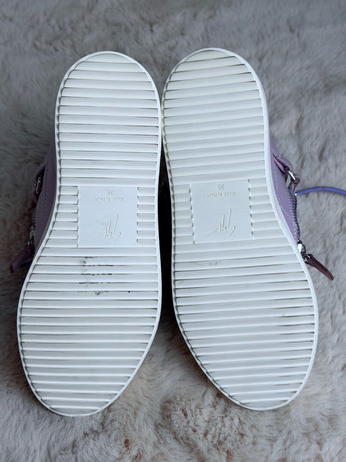 Giuseppe Zanotti Giuseppe Zanotti Purple Hitop Sneakers us_5 Women Size US 5 / IT 35 - 7 Thumbnail