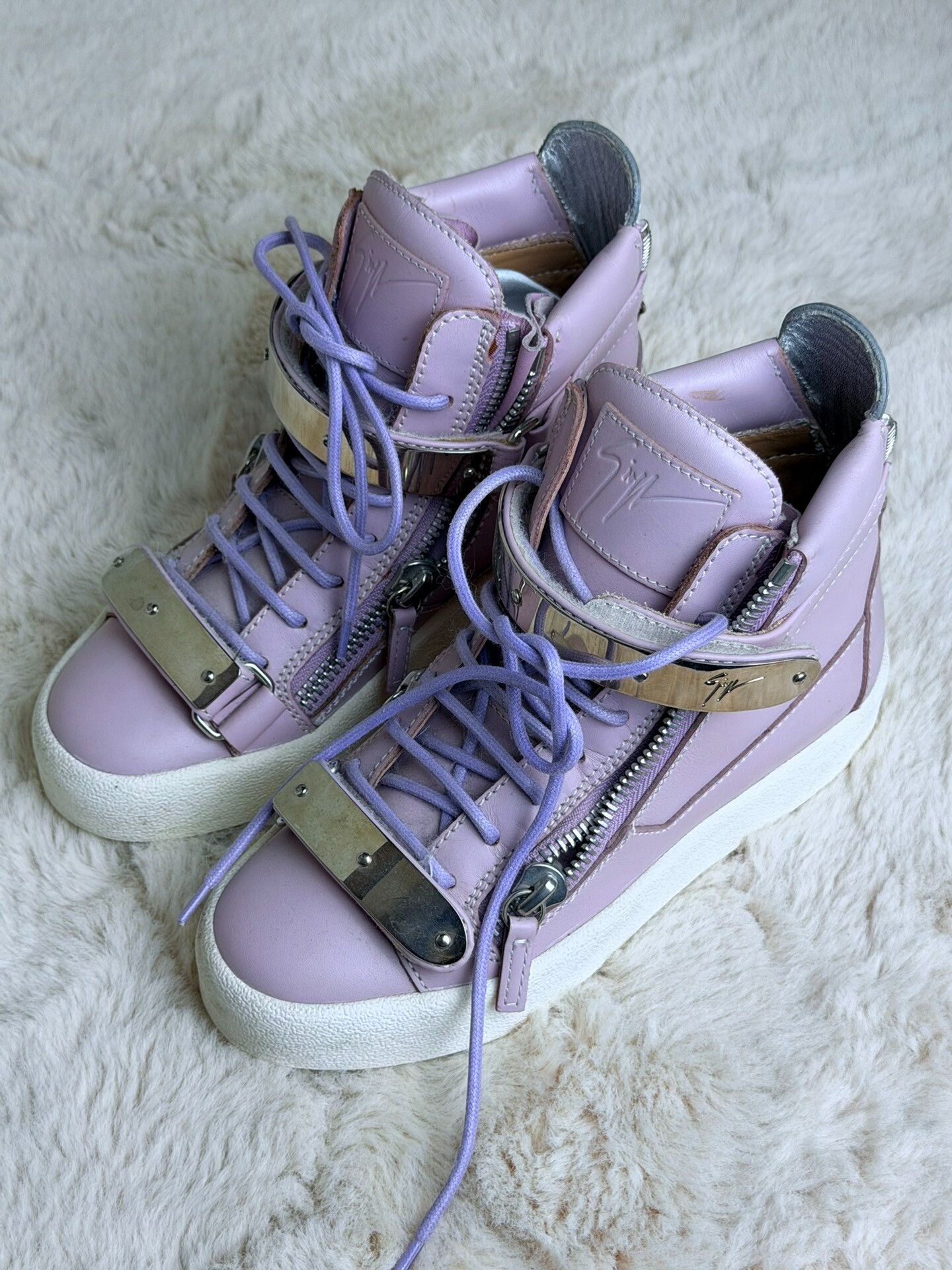Giuseppe Zanotti Giuseppe Zanotti Purple Hitop Sneakers us_5 Women Size US 5 / IT 35 - 4 Thumbnail