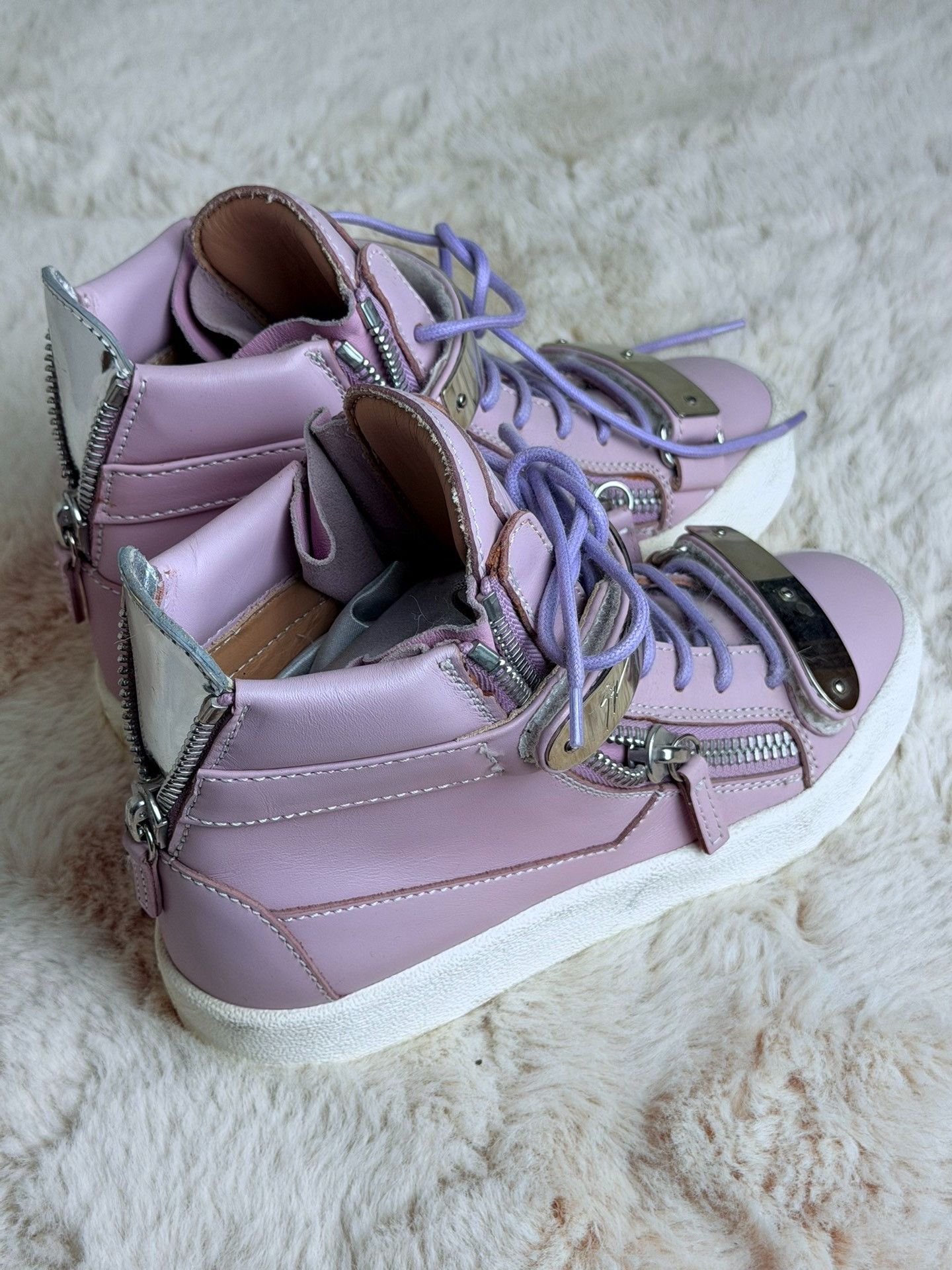 Giuseppe Zanotti Giuseppe Zanotti Purple Hitop Sneakers us_5 Women Size US 5 / IT 35 - 5 Thumbnail