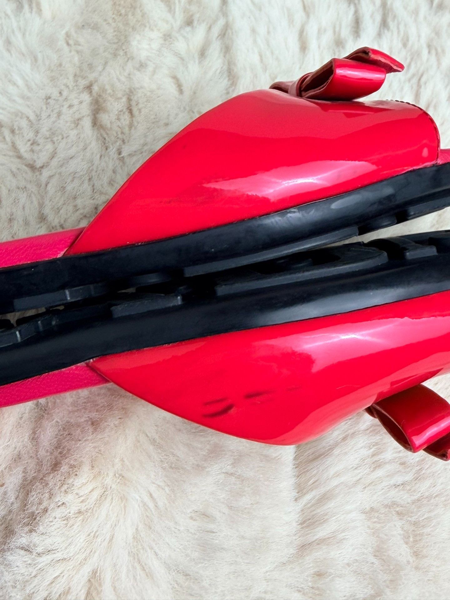 Prada Prada Patent Red Sandals us_5 Women Size US 5 / IT 35 - 5 Thumbnail
