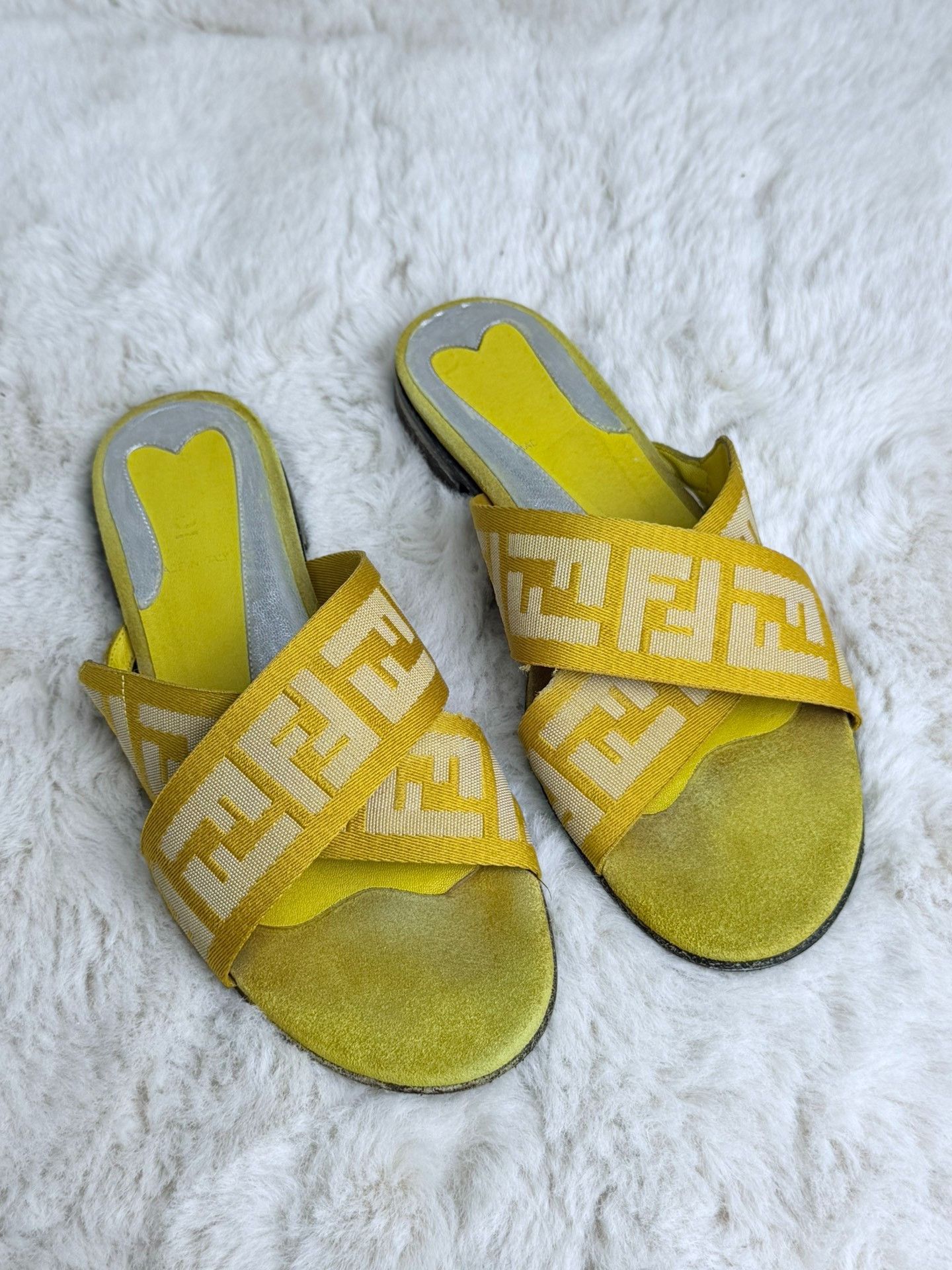 Fendi Fendi Yellow Sandals us_5 Women Size US 5 / IT 35 - 2 Thumbnail