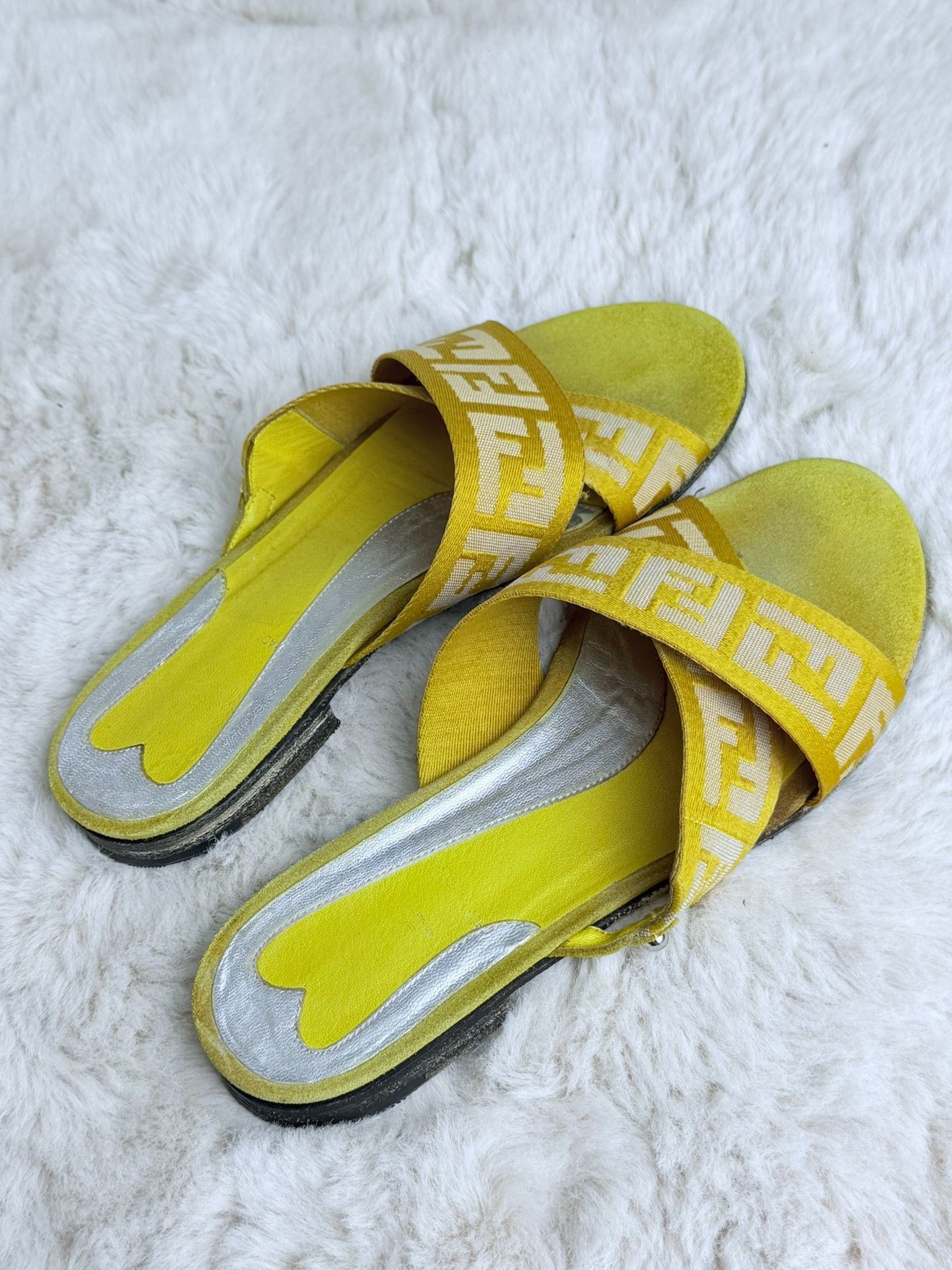 Fendi Fendi Yellow Sandals us_5 Women Size US 5 / IT 35 - 4 Thumbnail