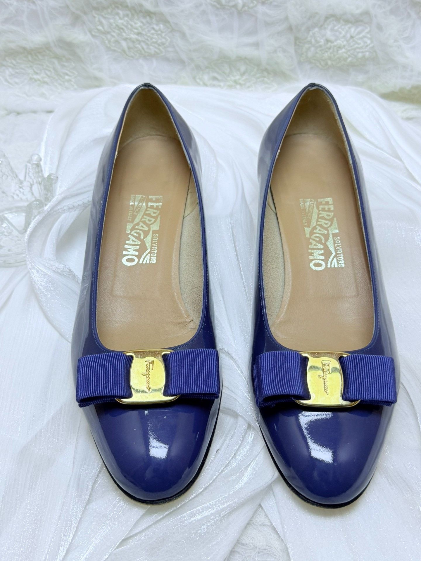 Salvatore Ferragamo Salvatore Ferragamo Patent Blue Lowtop Sneakers us_8 Women Size US 8 / IT 38 - 3 Thumbnail
