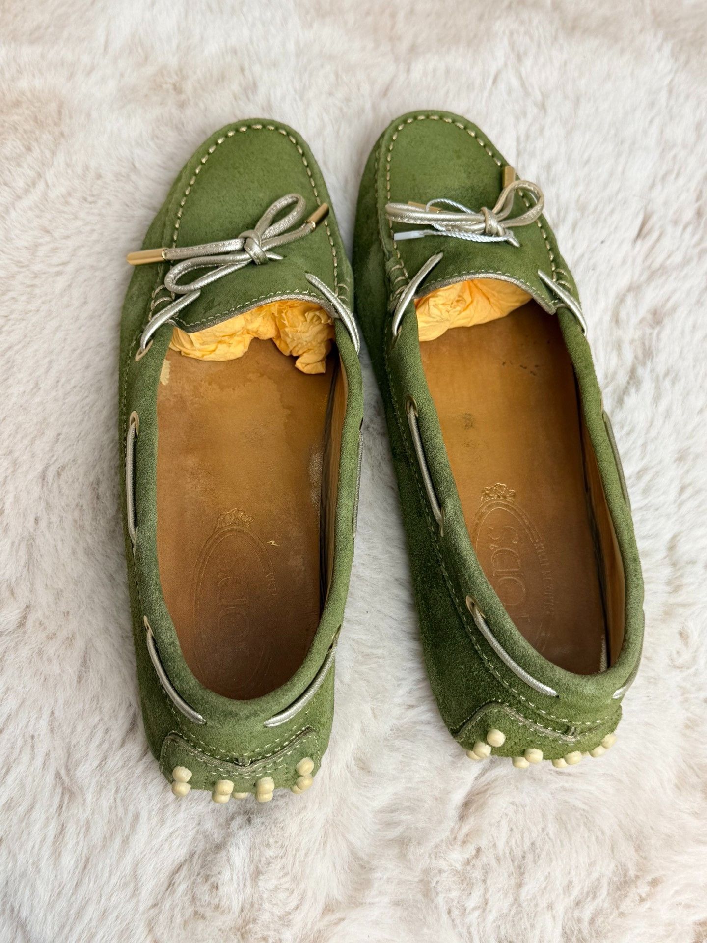 Tod's Tod's Suede Green Lowtop Sneakers us_7-5 Women Size US 7.5 / IT 37.5 - 4 Thumbnail