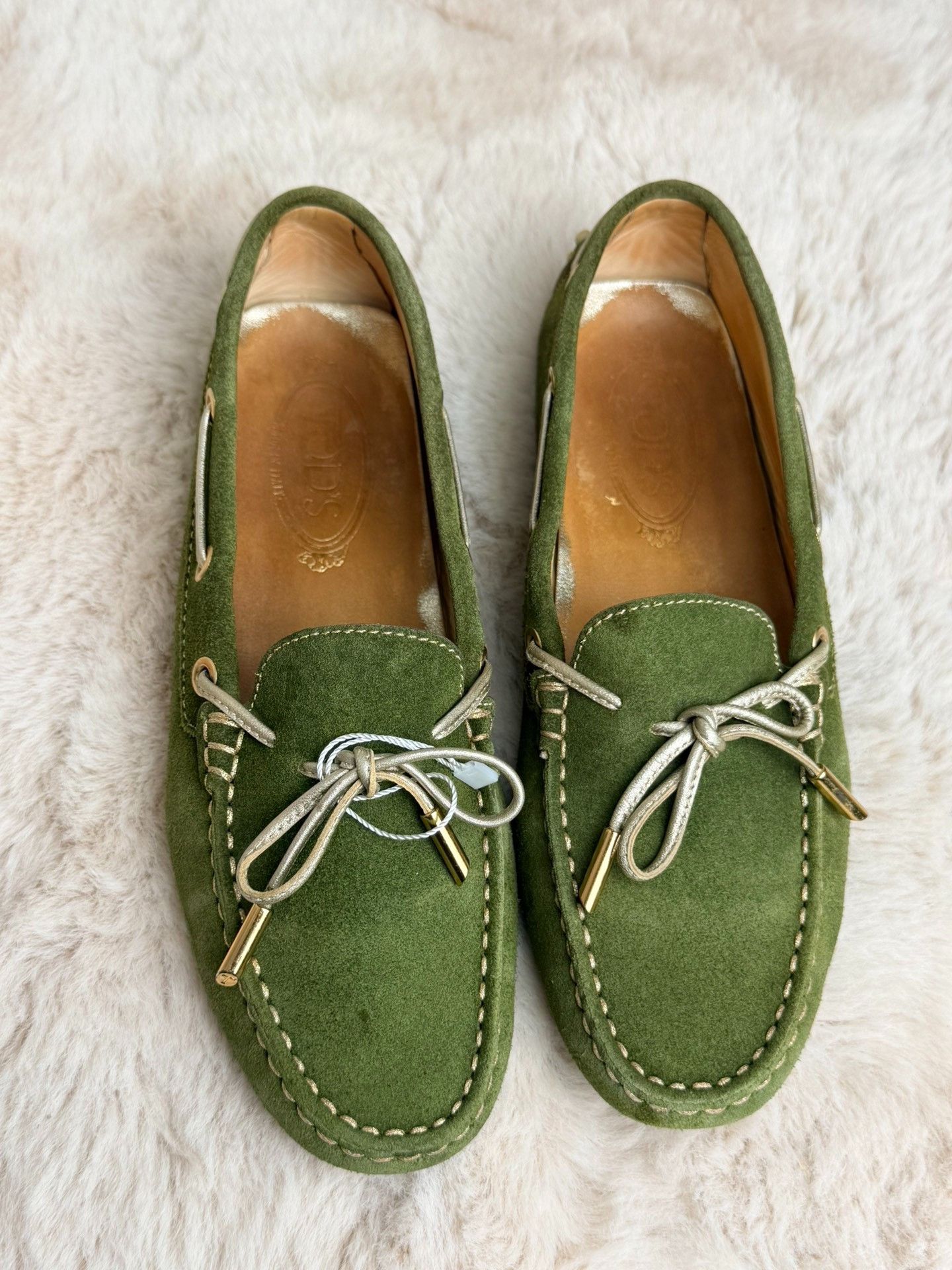 Tod's Tod's Suede Green Lowtop Sneakers us_7-5 Women Size US 7.5 / IT 37.5 - 2 Thumbnail