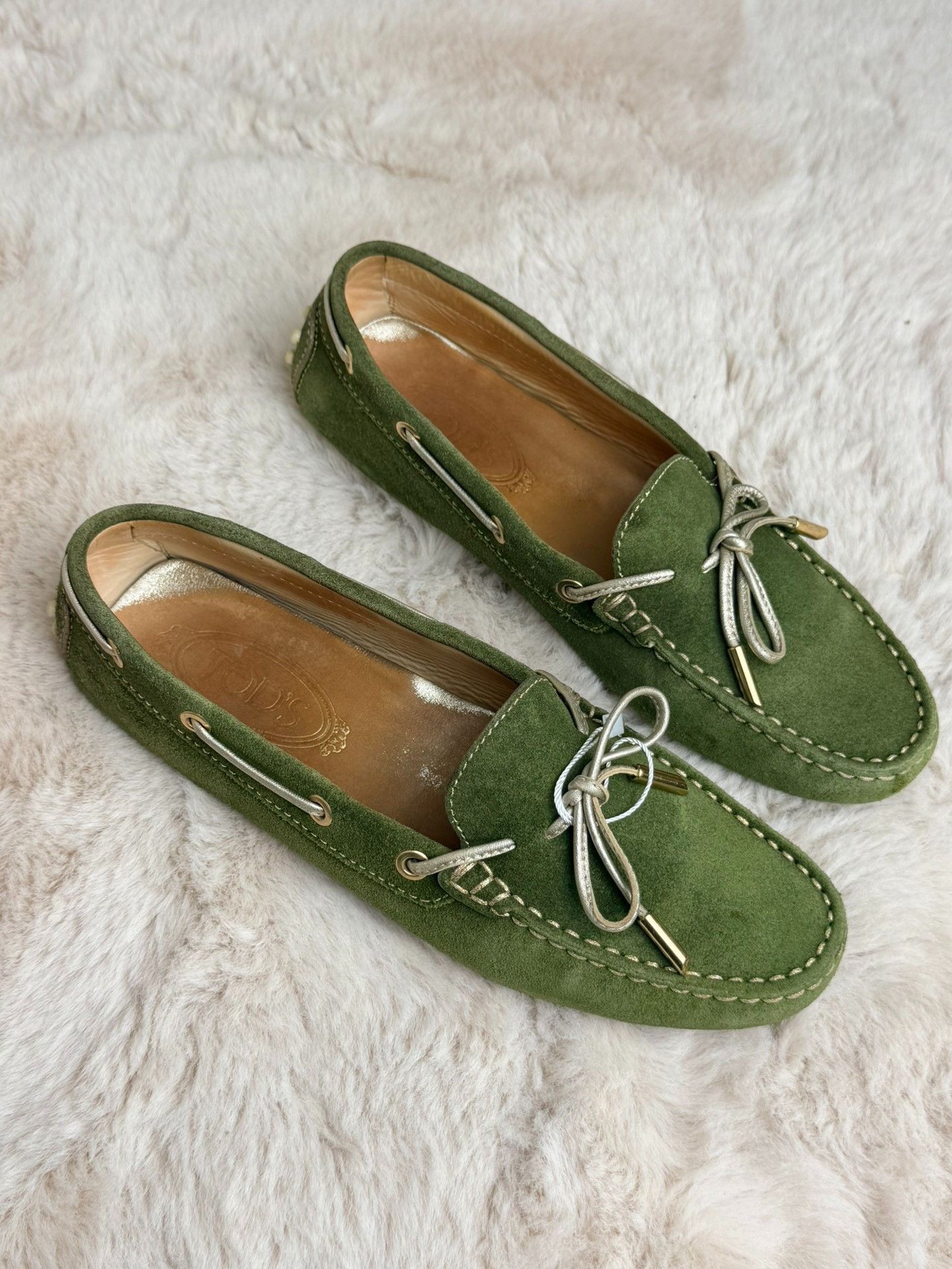 Tod's Tod's Suede Green Lowtop Sneakers us_7-5 Women Size US 7.5 / IT 37.5 - 3 Thumbnail