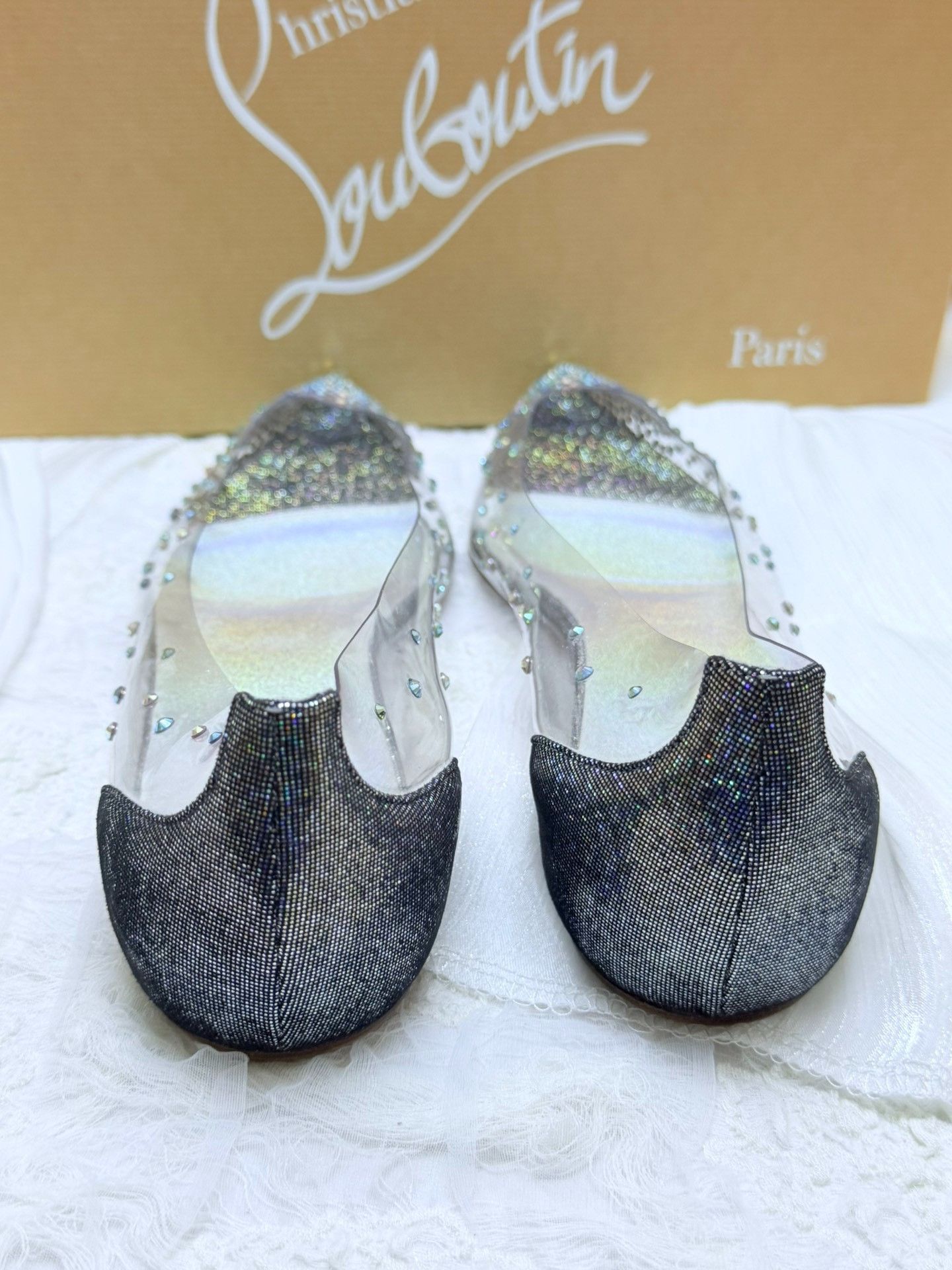 Christian Louboutin Christian Louboutin Clear Silver Sandals us_8 Women Size US 8 / IT 38 - 4 Thumbnail
