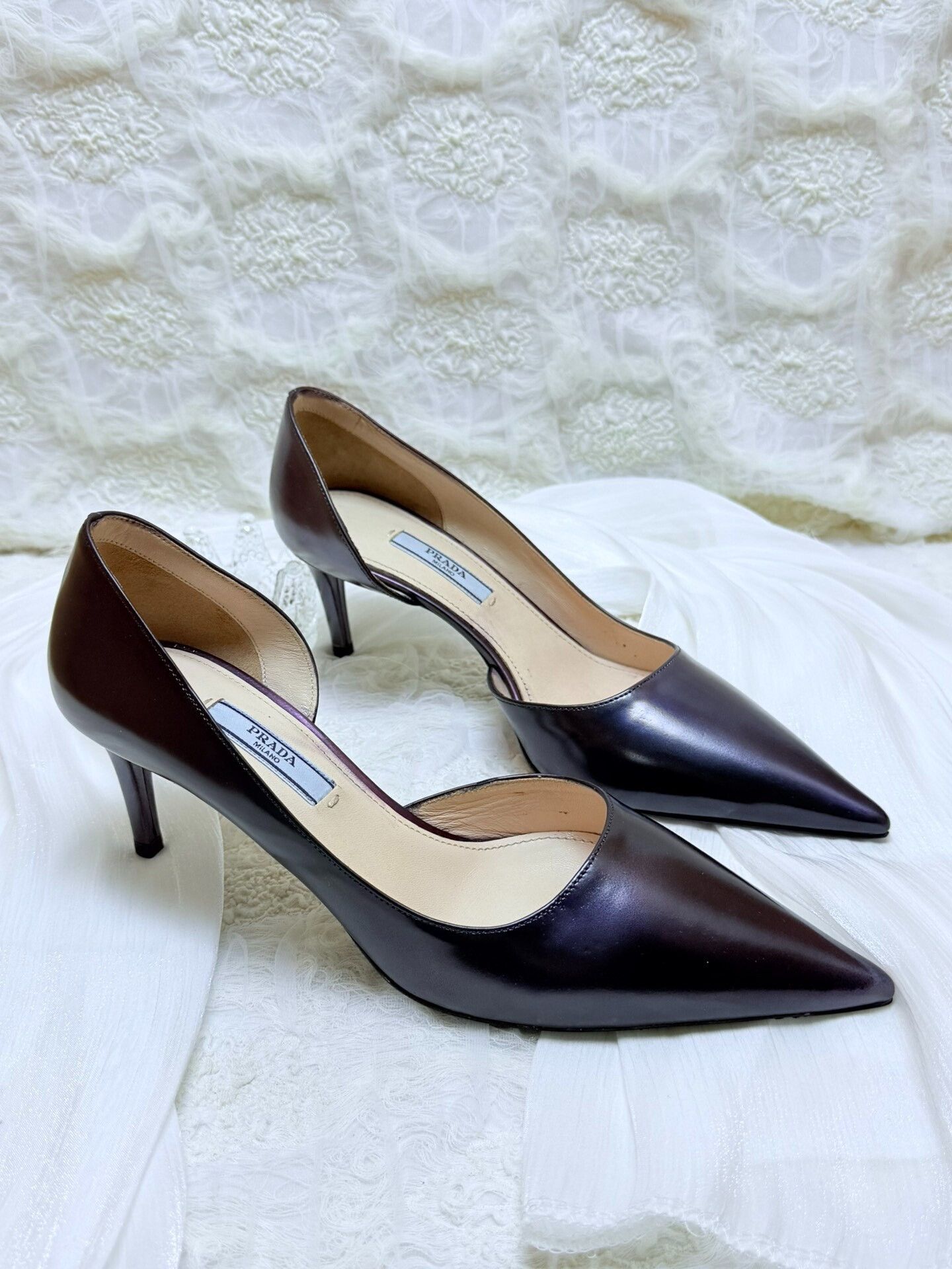 Prada Prada Purple Lowtop Sneakers us_7-5 Women Size US 7.5 / IT 37.5 - 3 Thumbnail