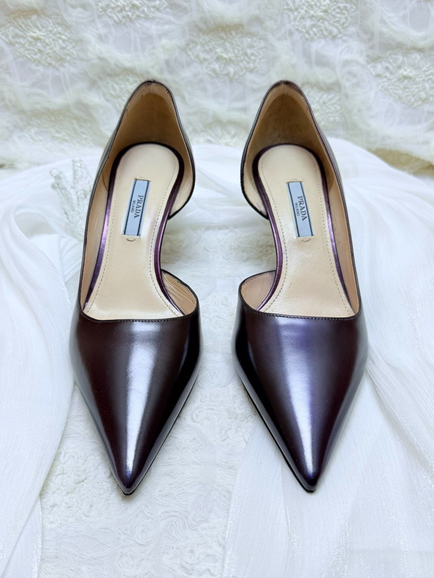 Prada Prada Purple Lowtop Sneakers us_7-5 Women Size US 7.5 / IT 37.5 - 2 Thumbnail
