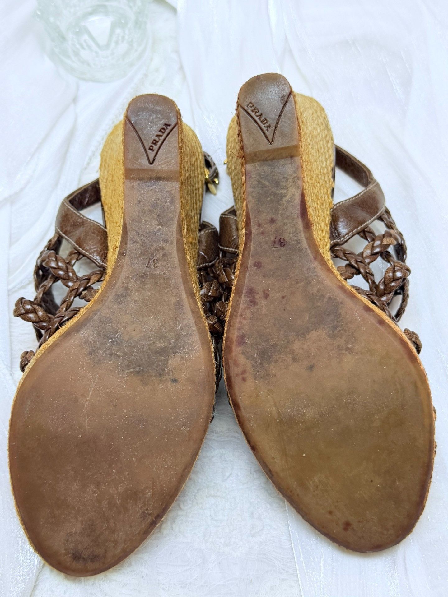 Prada Prada Knit Brown Sandals us_7 Women Size US 7 / IT 37 - 5 Thumbnail