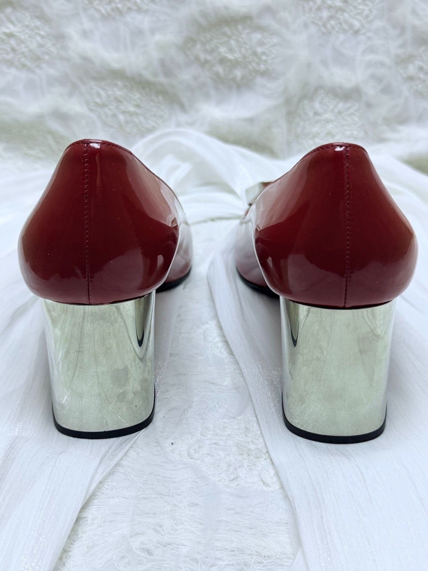 Prada Prada Patent Red Lowtop Sneakers us_7-5 Women Size US 7.5 / IT 37.5 - 4 Thumbnail