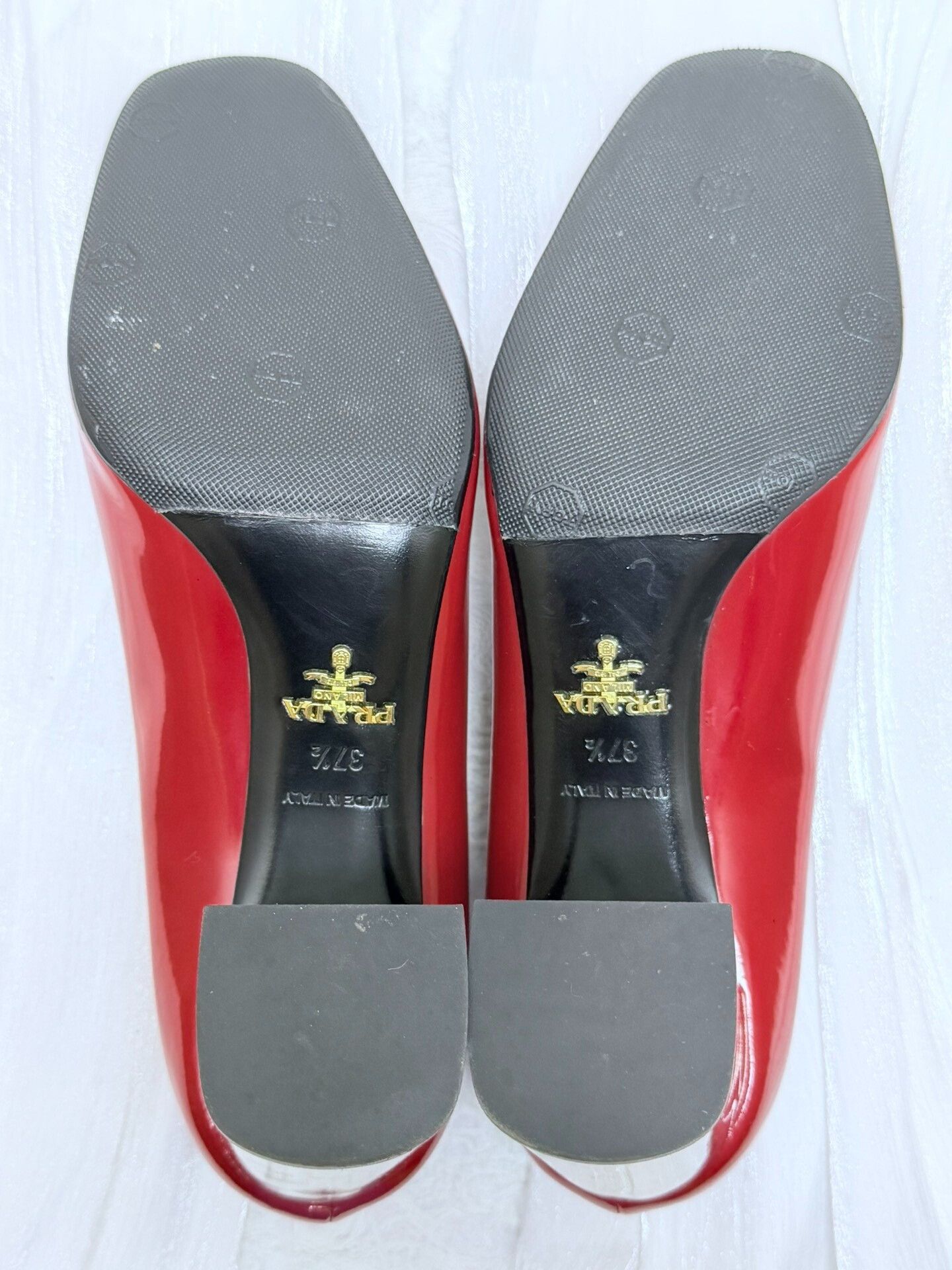 Prada Prada Patent Red Lowtop Sneakers us_7-5 Women Size US 7.5 / IT 37.5 - 6 Thumbnail