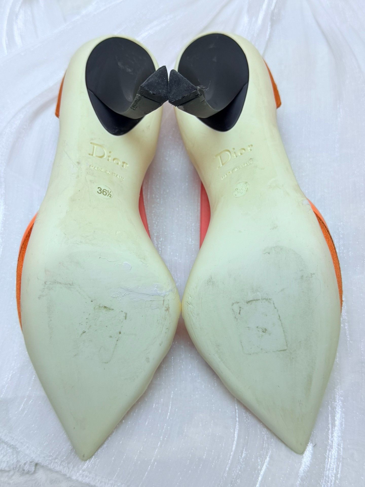 Dior Dior Patchwork Orange Lowtop Sneakers us_6 Women Size US 6 / IT 36 - 5 Thumbnail