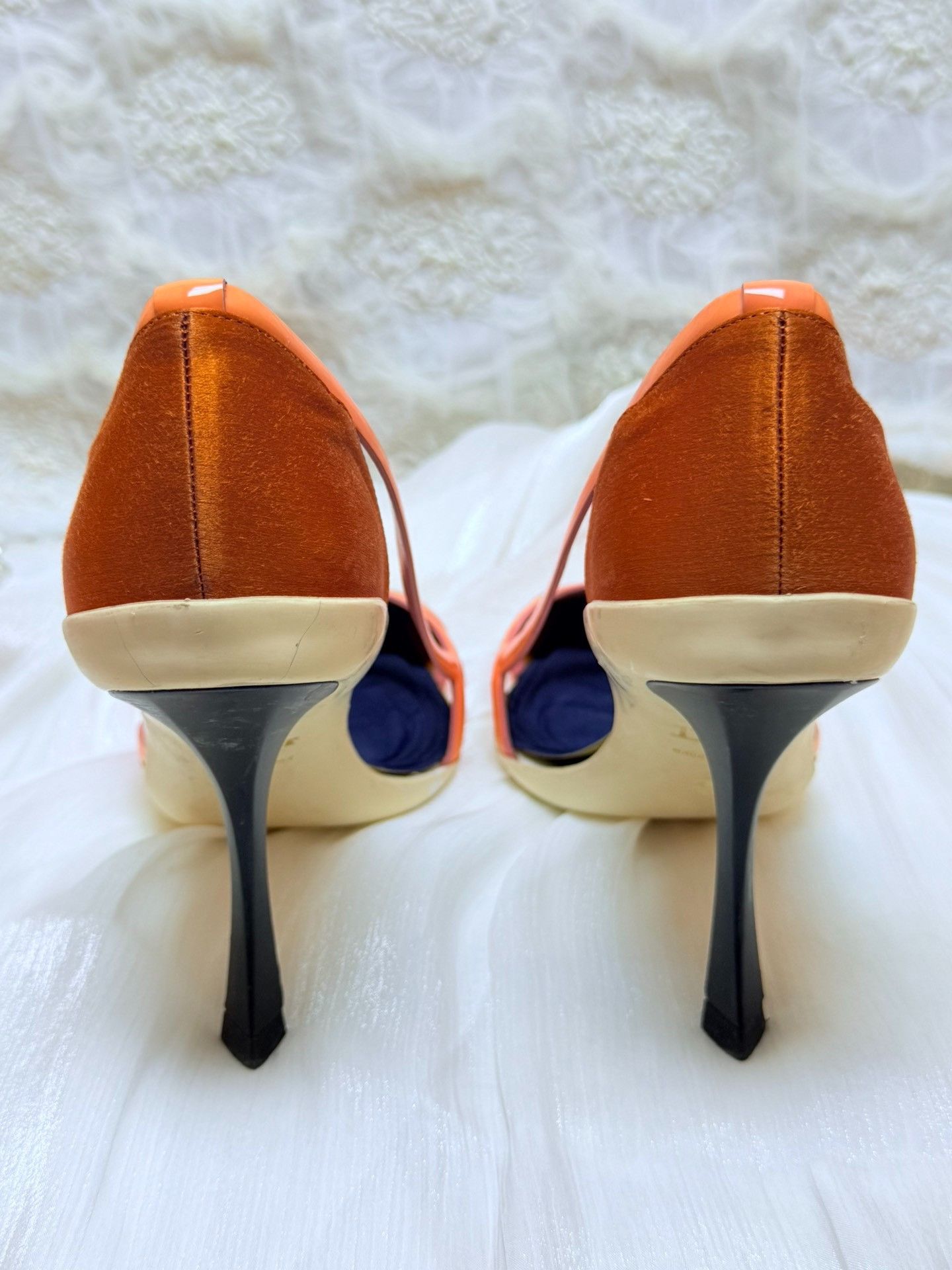 Dior Dior Patchwork Orange Lowtop Sneakers us_6 Women Size US 6 / IT 36 - 4 Thumbnail