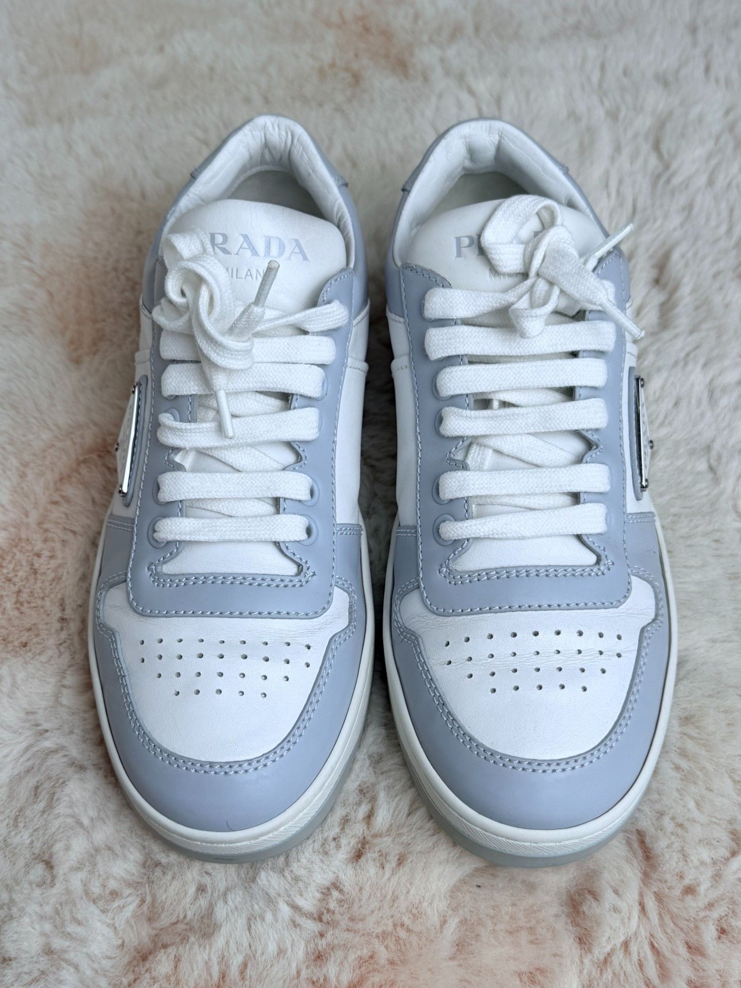 Prada Prada Down Blue Lowtop Sneakers us_7-5 Women Size US 7.5 / IT 37.5 - 3 Thumbnail