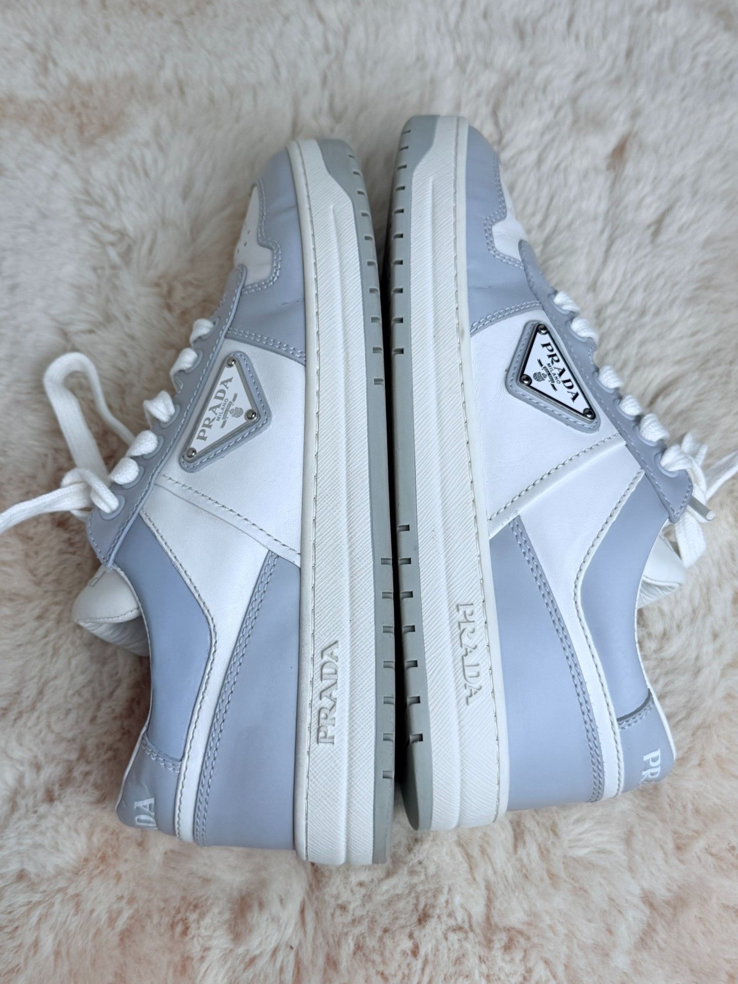 Prada Prada Down Blue Lowtop Sneakers us_7-5 Women Size US 7.5 / IT 37.5 - 7 Thumbnail