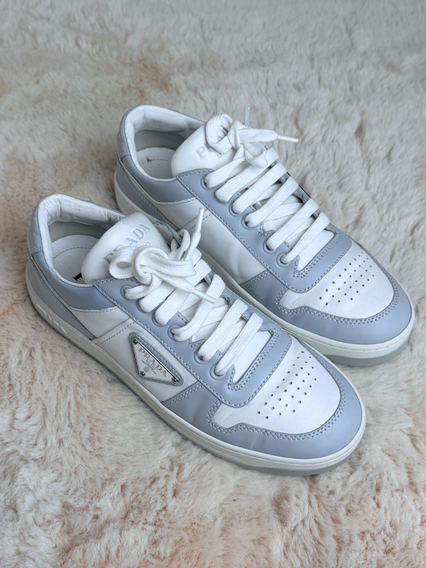Prada Prada Down Blue Lowtop Sneakers us_7-5 Women Size US 7.5 / IT 37.5 - 2 Thumbnail