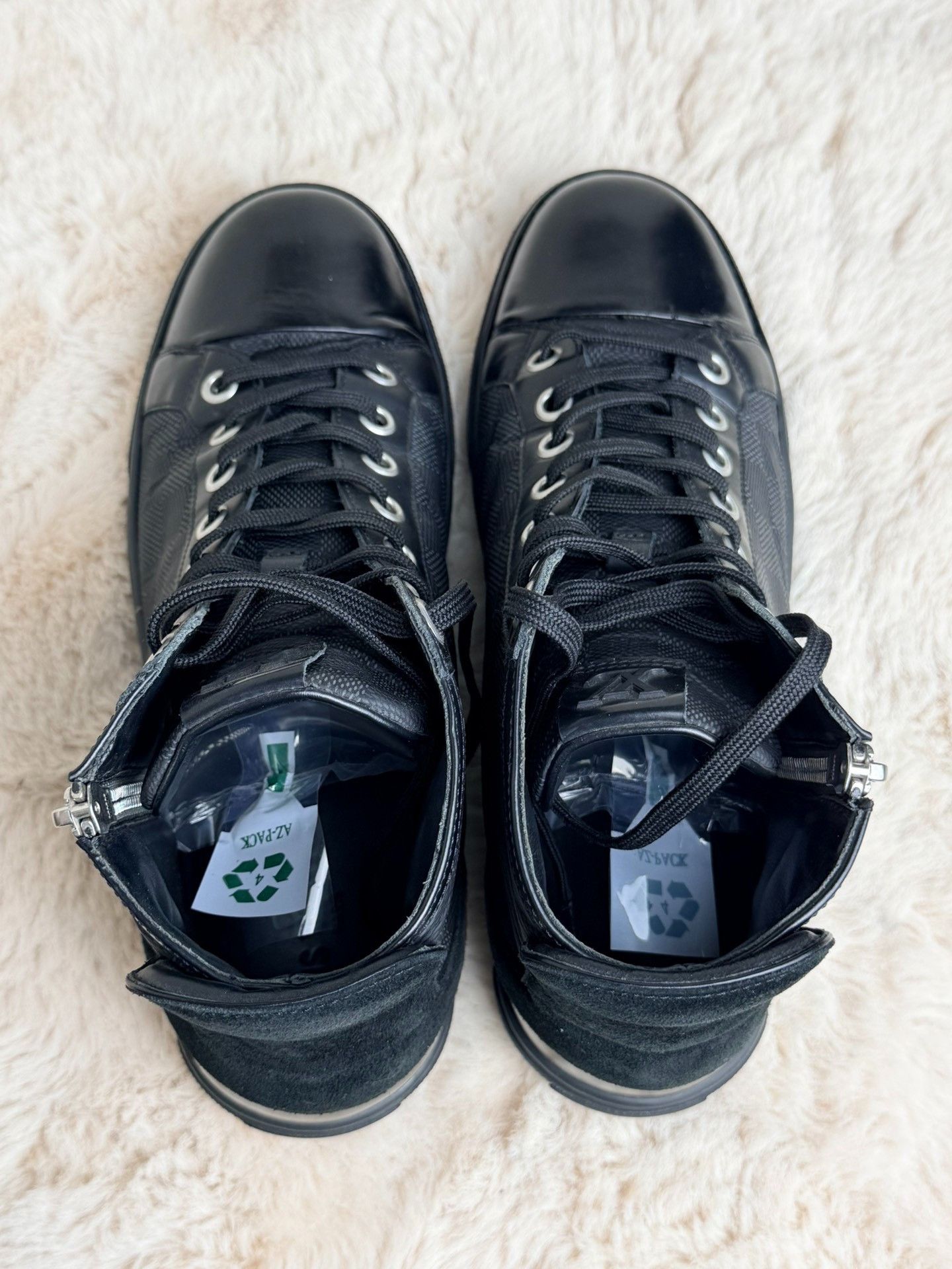 Louis Vuitton Louis Vuitton Checkered Black Hitop Sneakers 7 Men Size US 7 / EU 40 - 4 Thumbnail