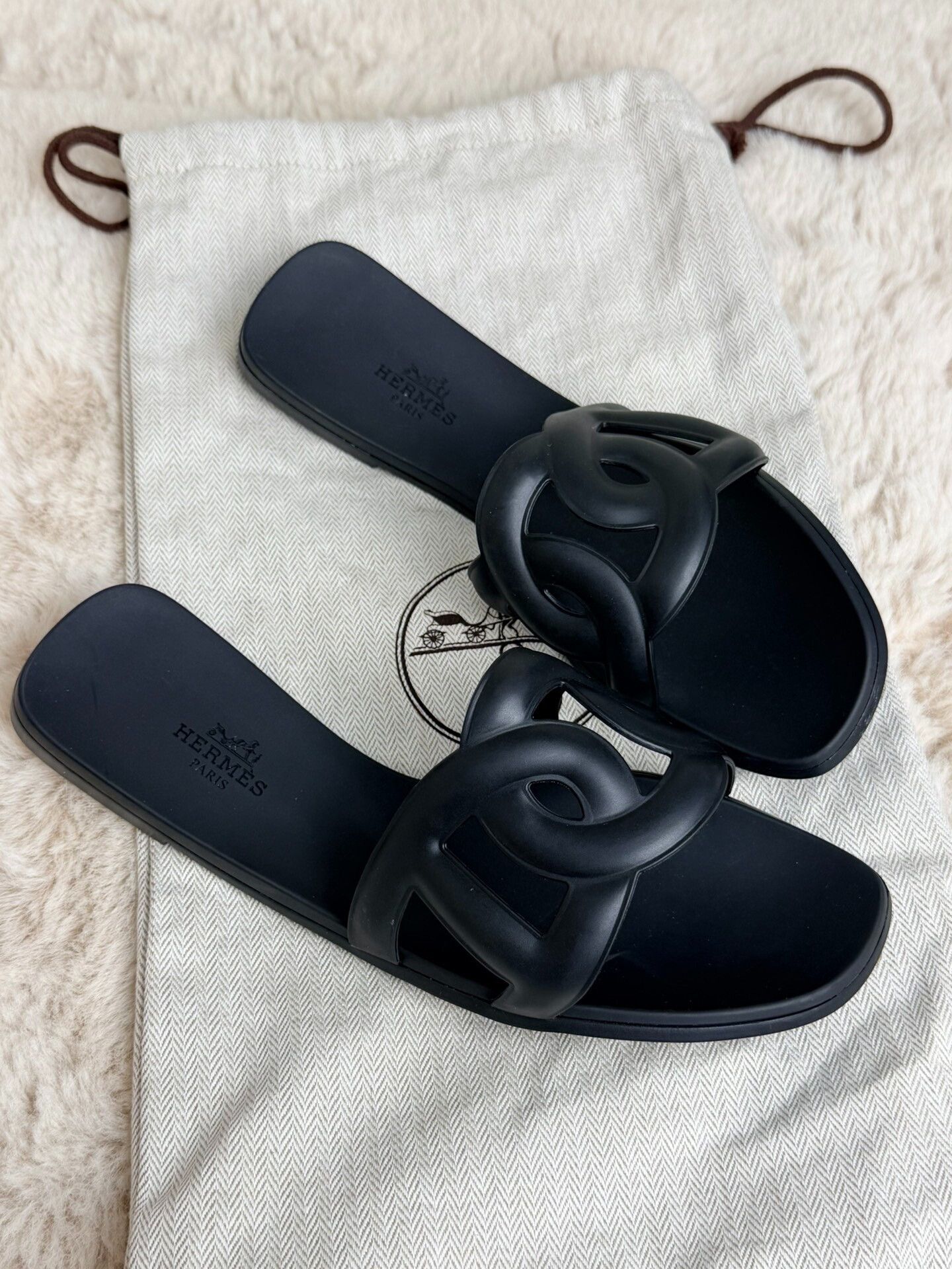 Hermes Hermes Black Sandals us_7 Women Size US 7 / IT 37 - 3 Thumbnail