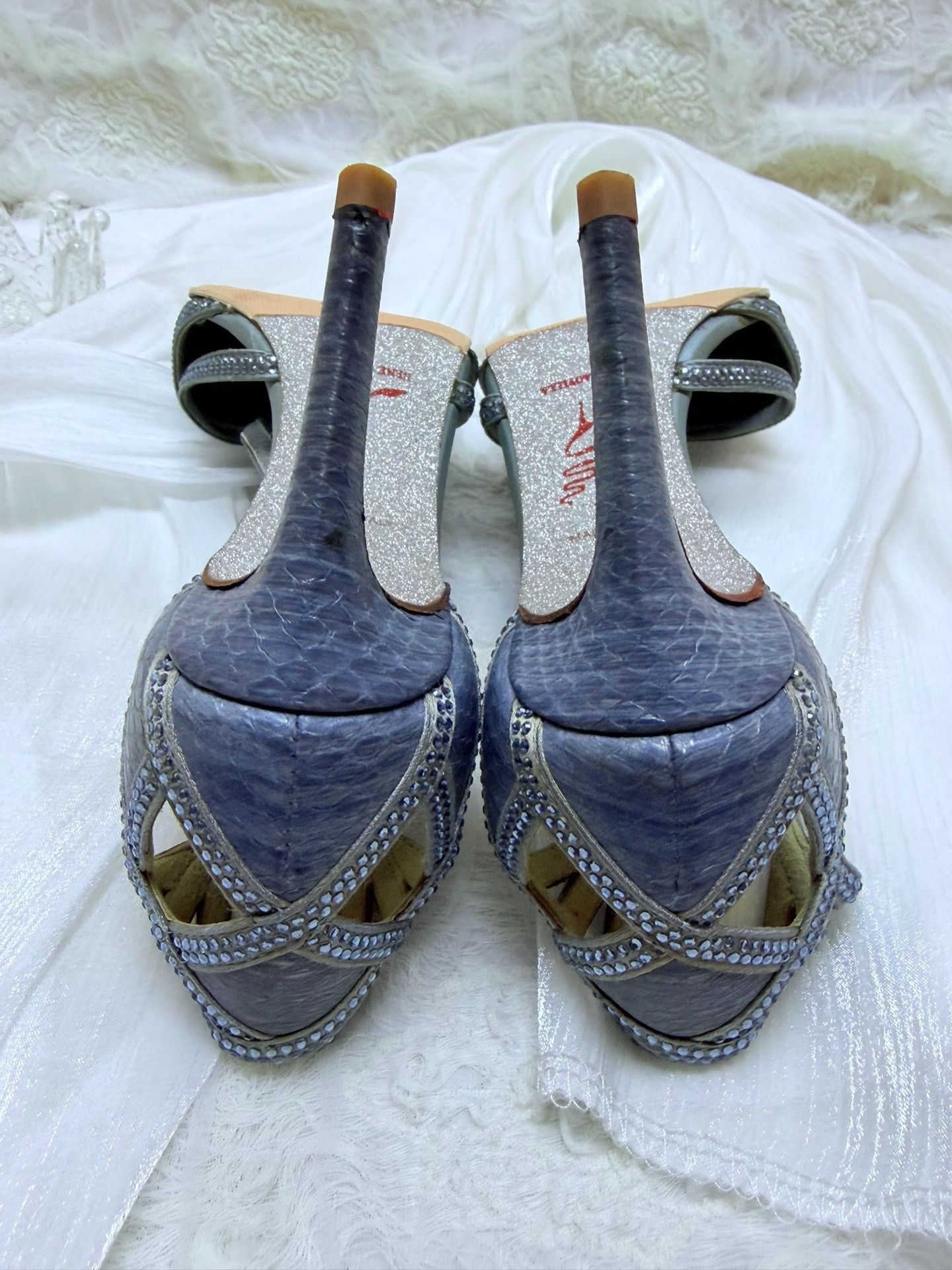 Rene Caovilla Rene Caovilla Animal Print Blue Lowtop Sneakers us_6 Women Size US 6 / IT 36 - 5 Thumbnail