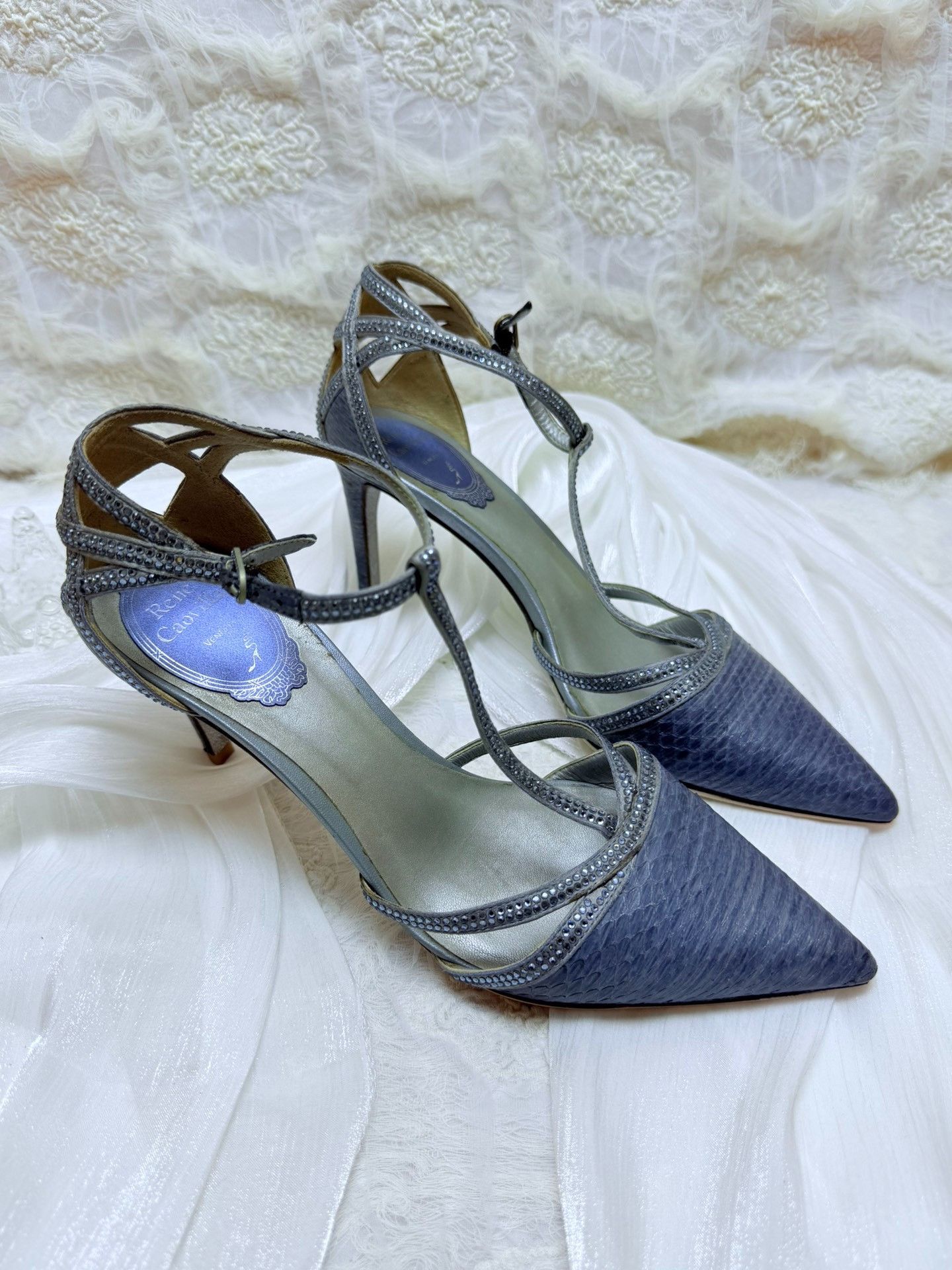 Rene Caovilla Rene Caovilla Animal Print Blue Lowtop Sneakers us_6 Women Size US 6 / IT 36 - 2 Thumbnail