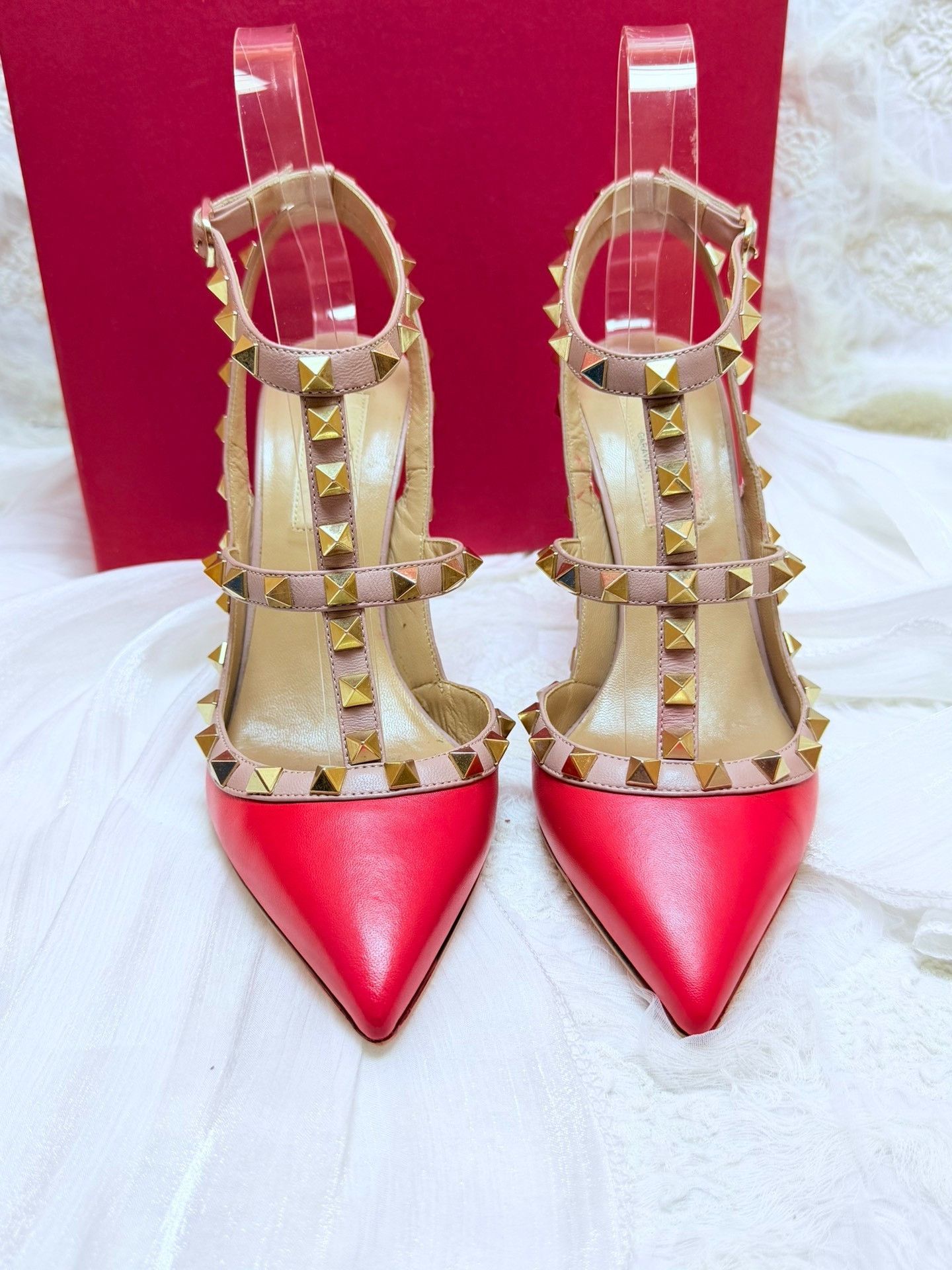 Valentino Valentino Leather Red Sandals us_5-5 Women Size US 5.5 / IT 35.5 - 2 Thumbnail