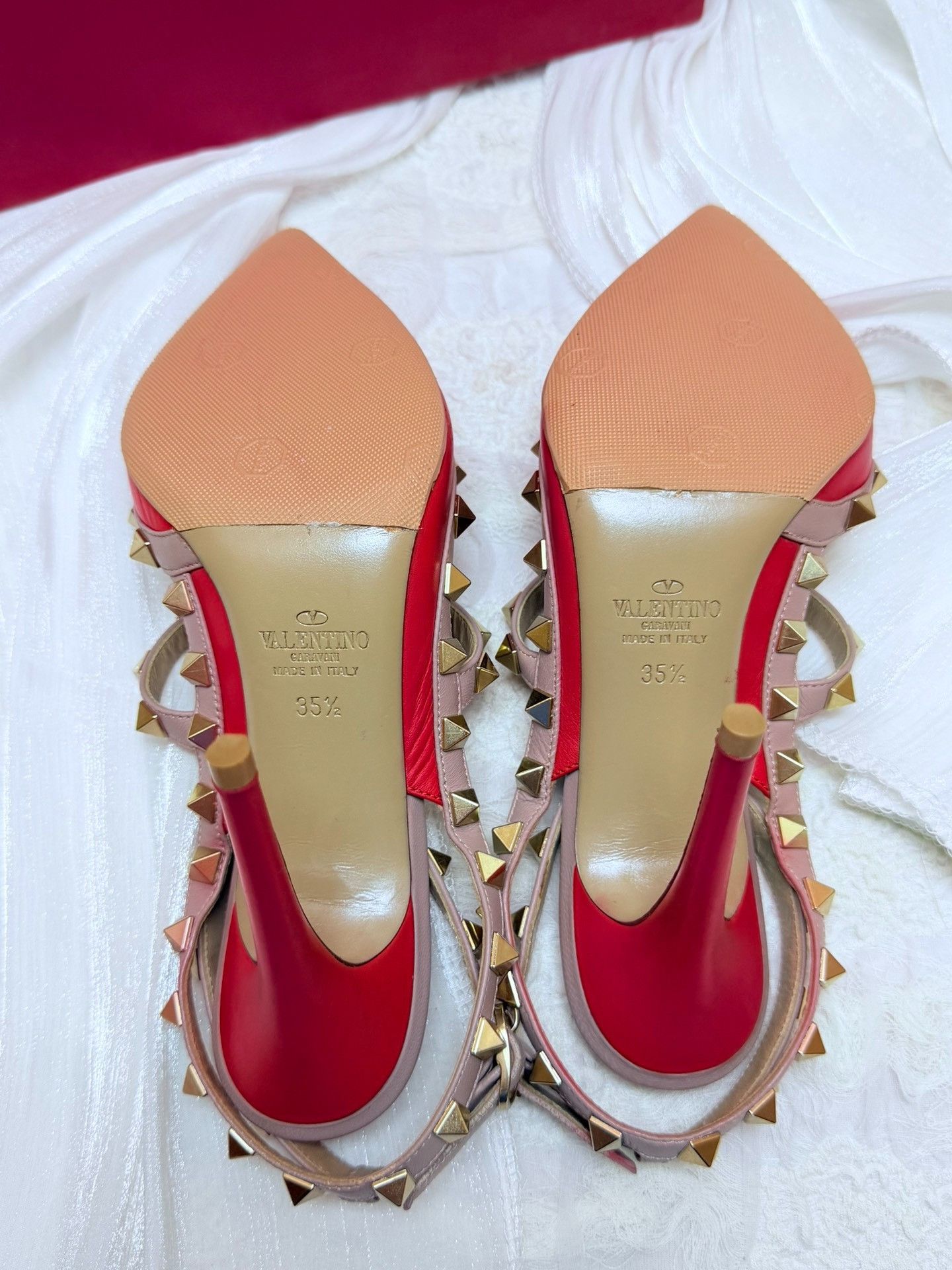 Valentino Valentino Leather Red Sandals us_5-5 Women Size US 5.5 / IT 35.5 - 5 Thumbnail