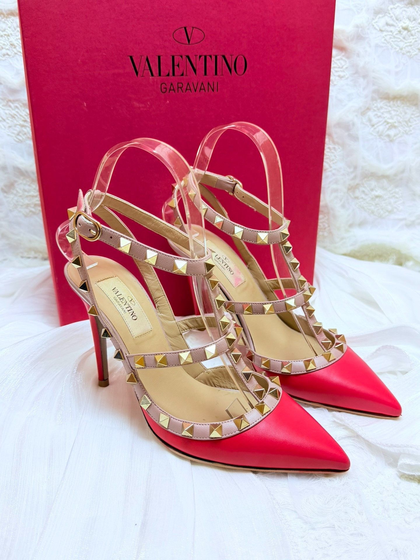 Valentino Valentino Leather Red Sandals us_5-5 Women Size US 5.5 / IT 35.5 - 3 Thumbnail