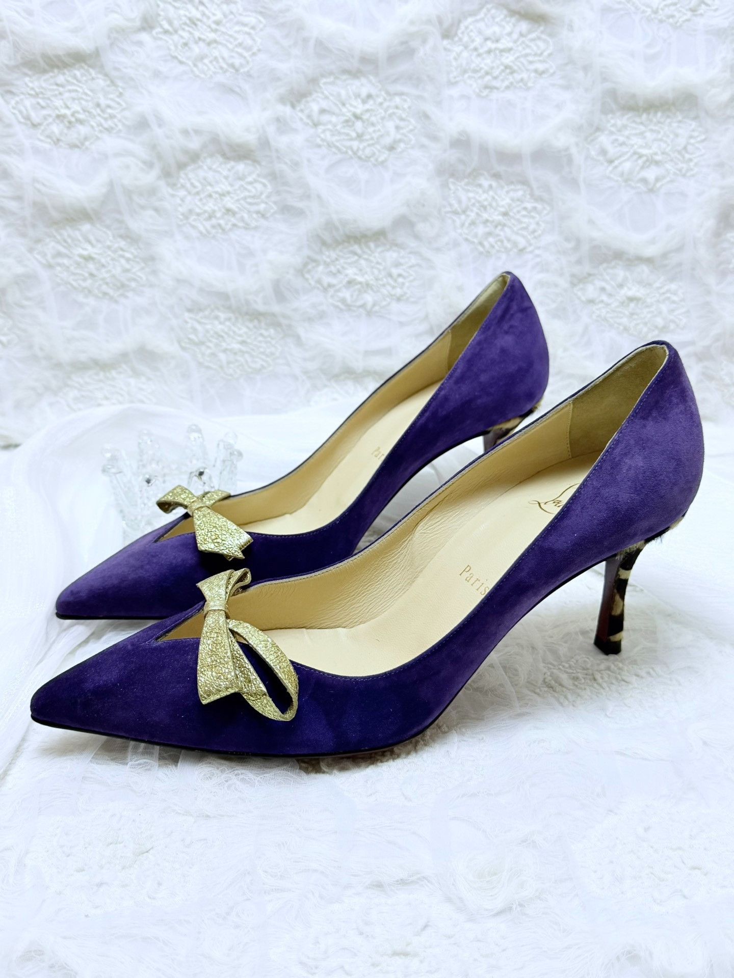 Christian Louboutin Christian Louboutin Purple Lowtop Sneakers us_8 Women Size US 8 / IT 38 - 2 Thumbnail