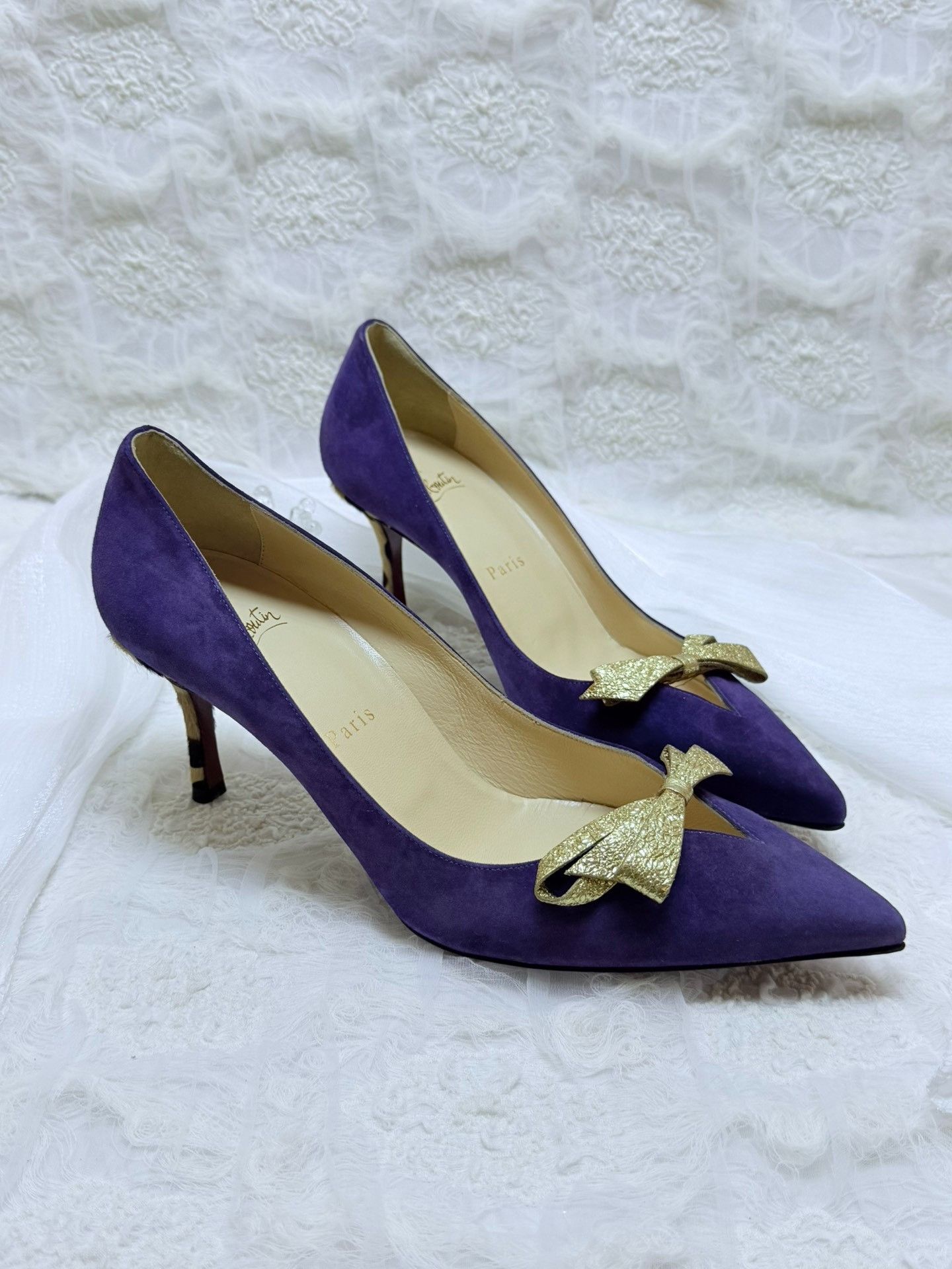 Christian Louboutin Christian Louboutin Purple Lowtop Sneakers us_8 Women Size US 8 / IT 38 - 3 Thumbnail