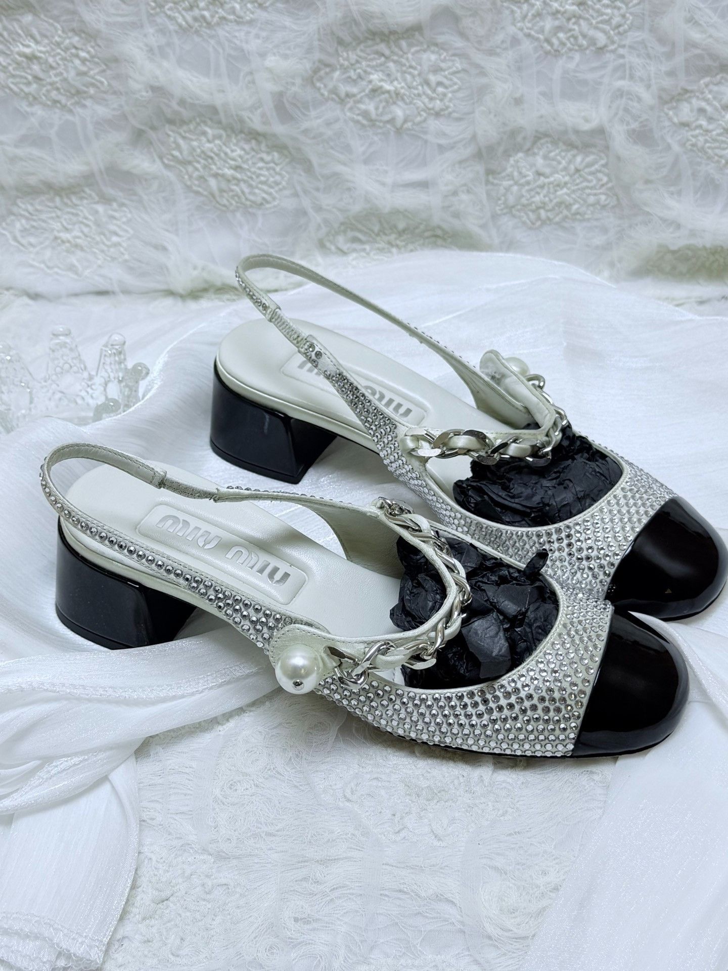 Miu Miu Miu Miu Black Sandals us_5 Women Size US 5 / IT 35 - 4 Thumbnail